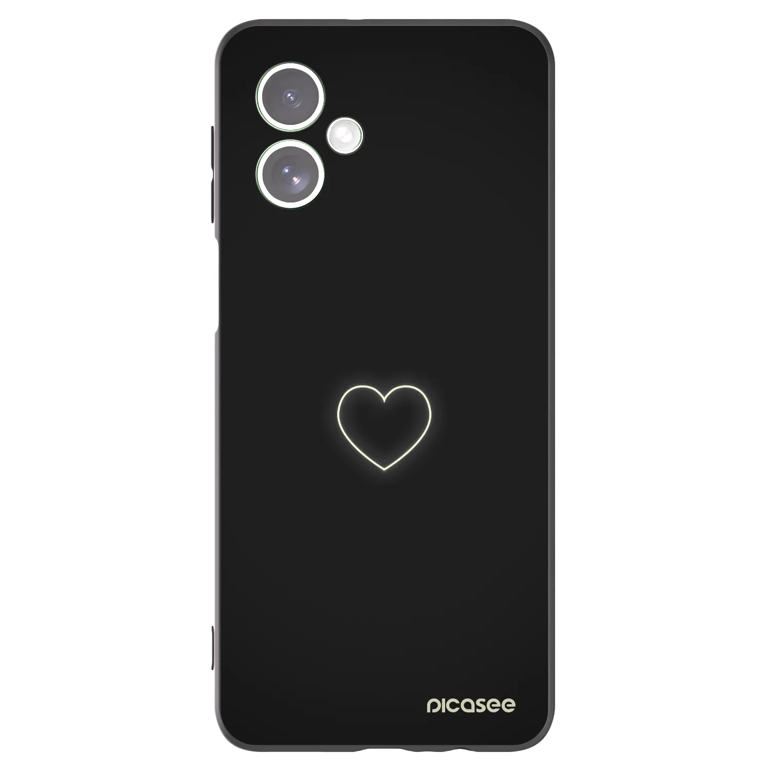 Picasee silikonowe czarne etui na Motorola Moto G54 5G - Heart