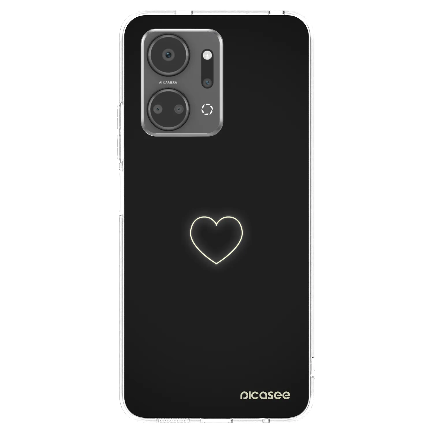 Picasee silikonowe przeźroczyste etui na Honor X7a - Heart