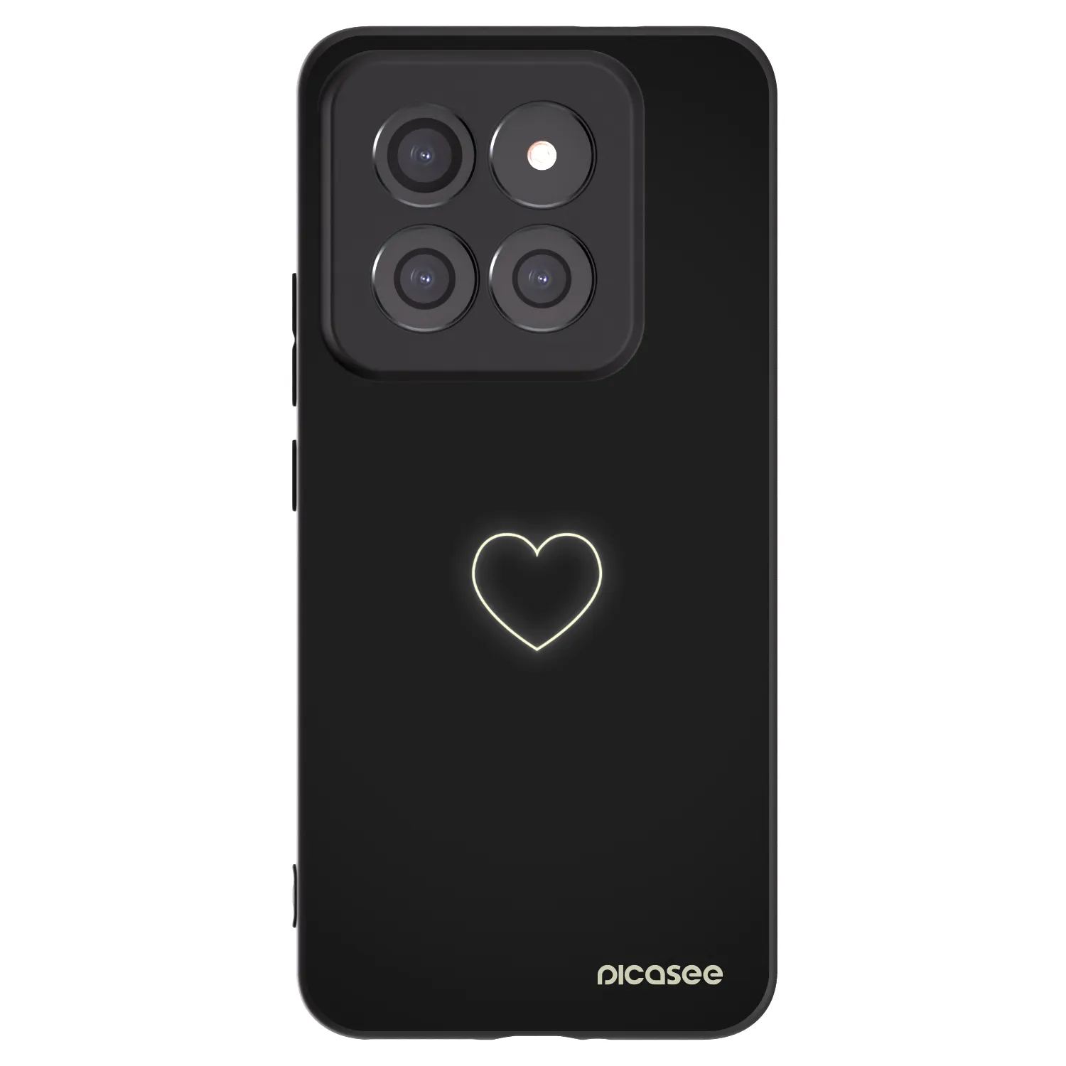Picasee silikonowe czarne etui na Xiaomi 14 Pro - Heart