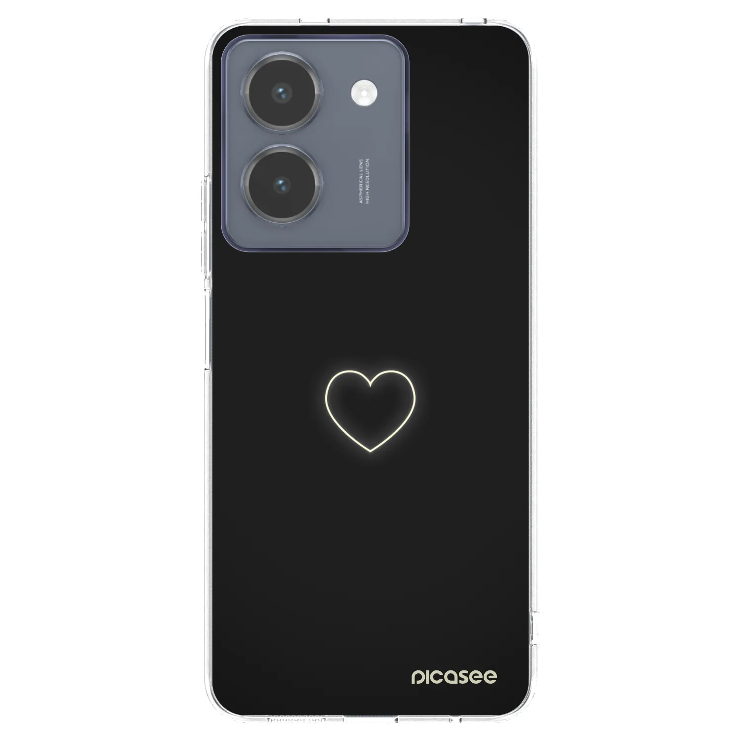 Picasee silikonowe przeźroczyste etui na Vivo Y36 4G - Heart