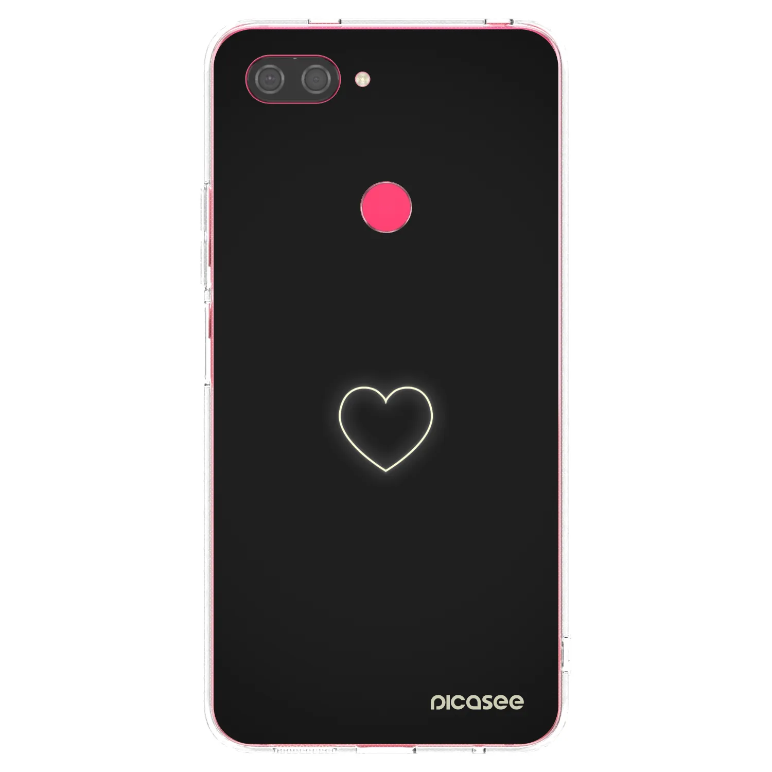 Picasee silikonowe przeźroczyste etui na Xiaomi Mi 8 Lite - Heart