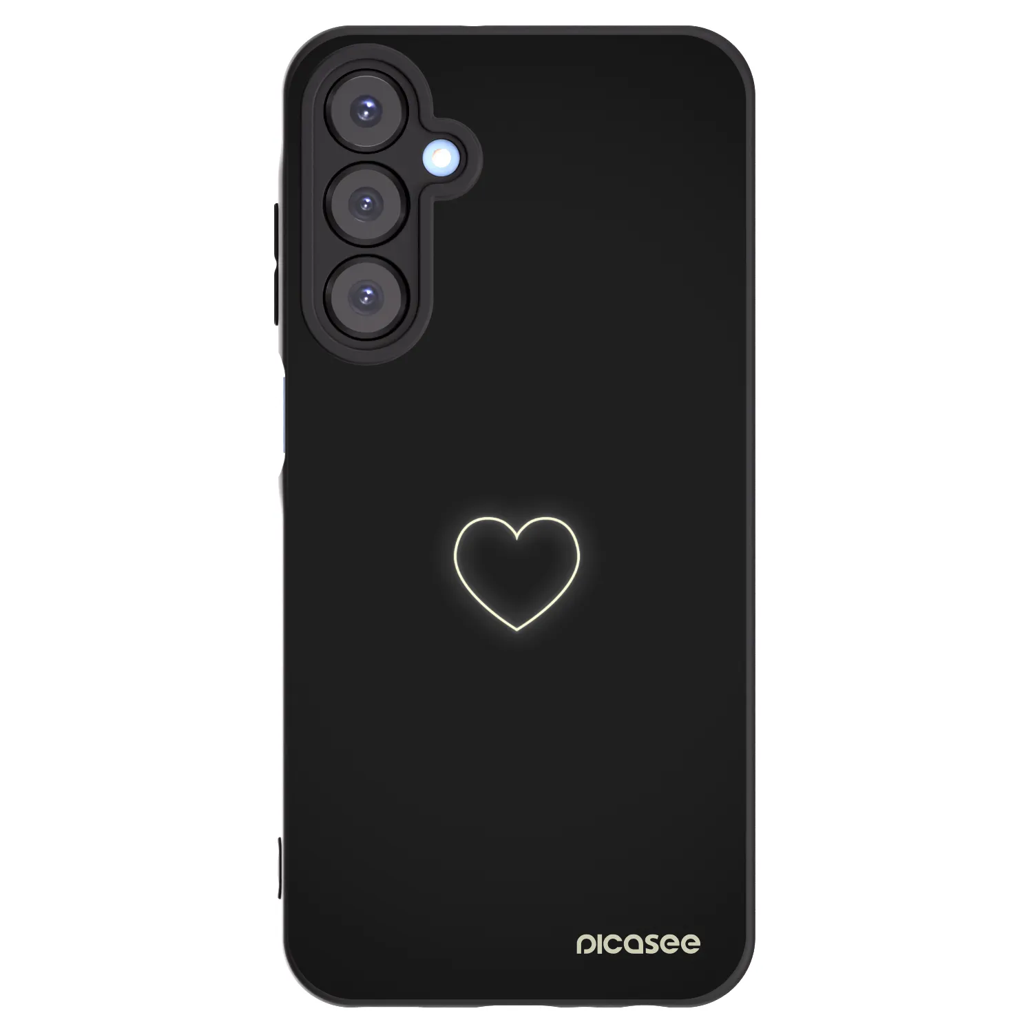 Picasee silikonowe czarne etui na Samsung Galaxy A25 A256B 5G - Heart