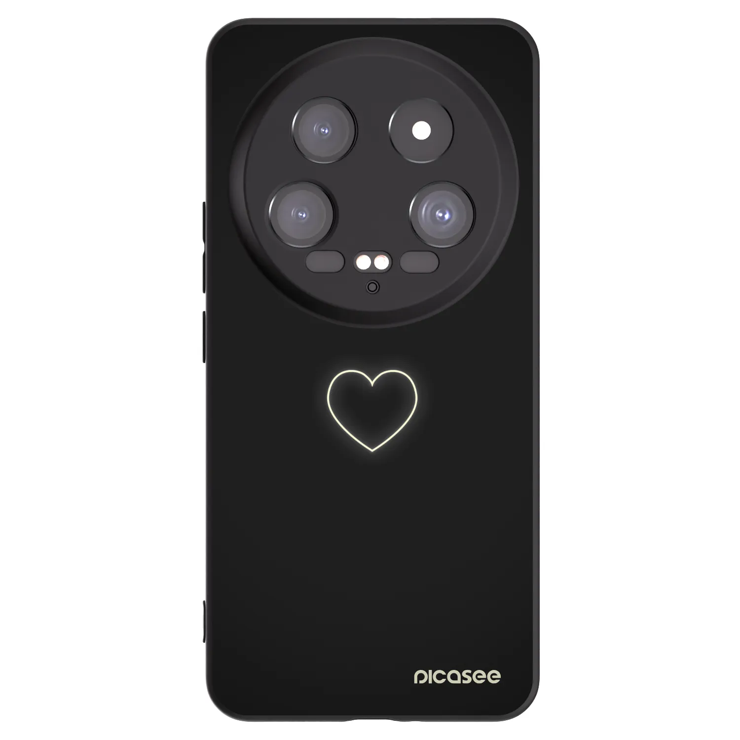 Picasee silikonowe czarne etui na Xiaomi 14 Ultra - Heart