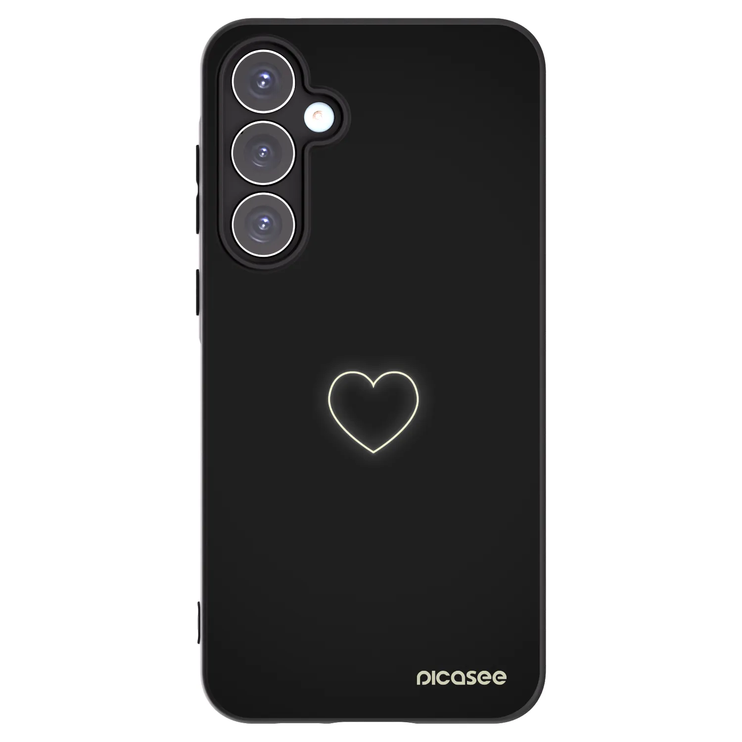 Picasee silikonowe czarne etui na Samsung Galaxy A55 5G A556B - Heart