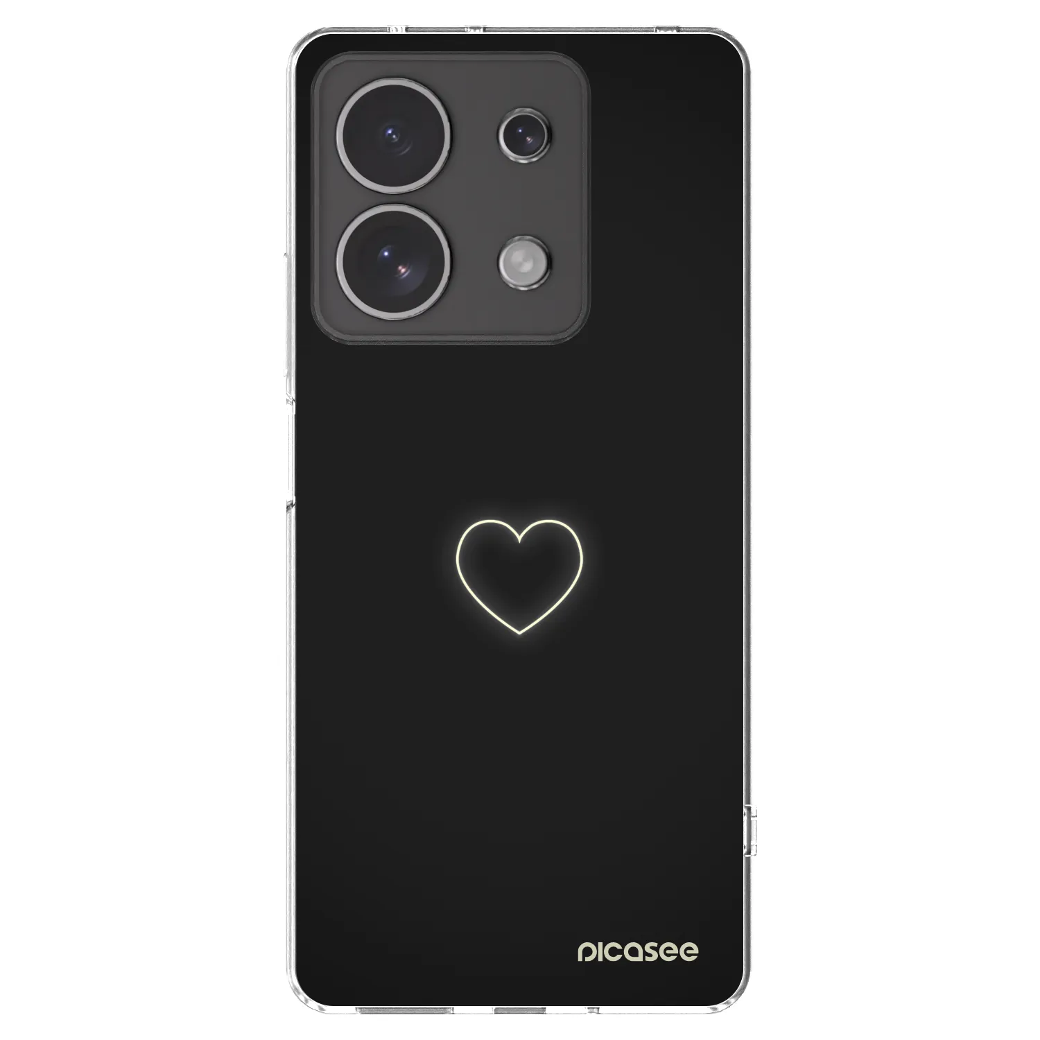 Picasee silikonowe przeźroczyste etui na Xiaomi Redmi Note 13 4G - Heart