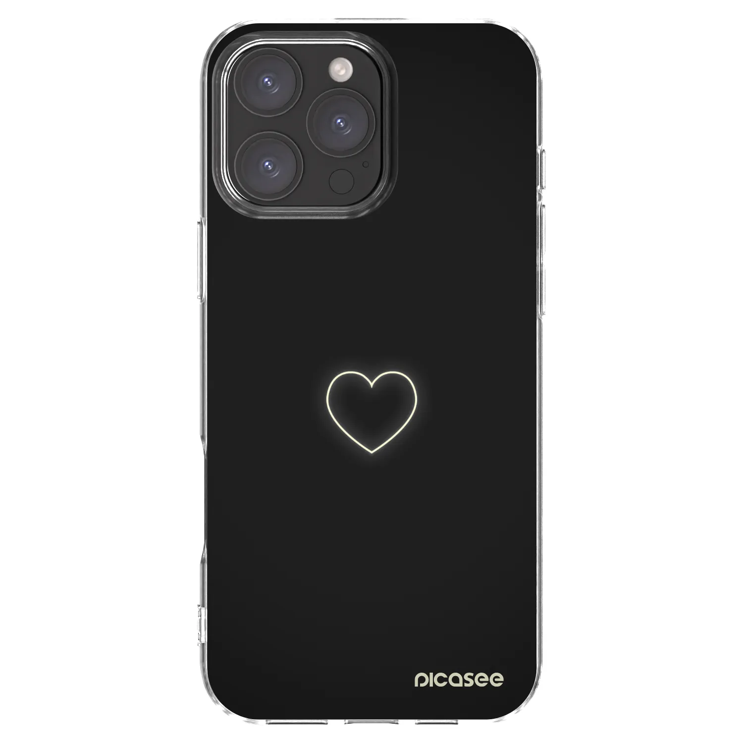 Picasee silikonowe przeźroczyste etui na Apple iPhone 16 Pro Max - Heart