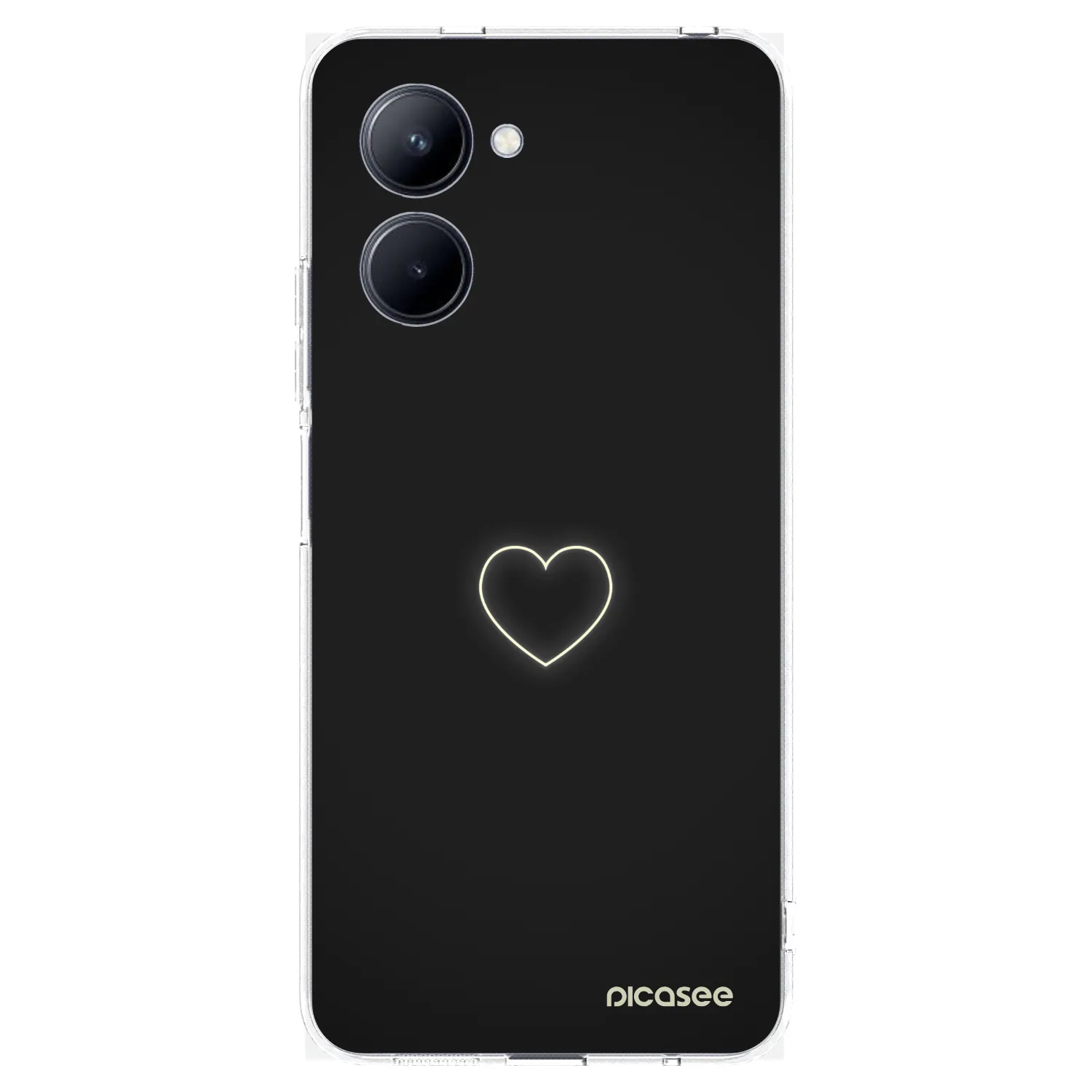 Picasee silikonowe przeźroczyste etui na Realme C33 (2023) - Heart