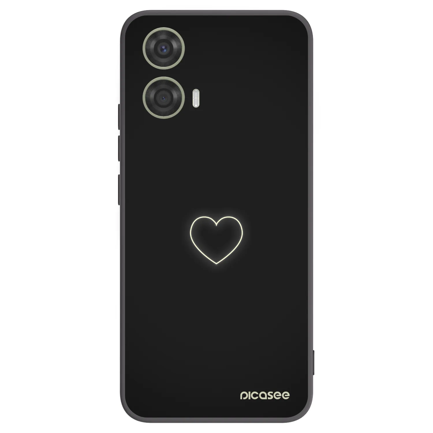 Picasee silikonowe czarne etui na Motorola Moto G24 - Heart