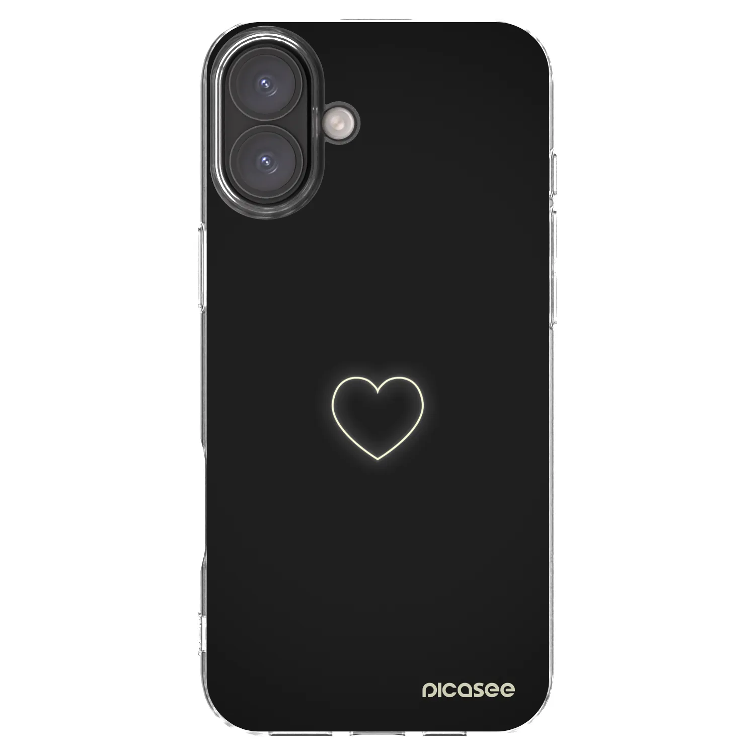 Picasee silikonowe przeźroczyste etui na Apple iPhone 16 Plus - Heart