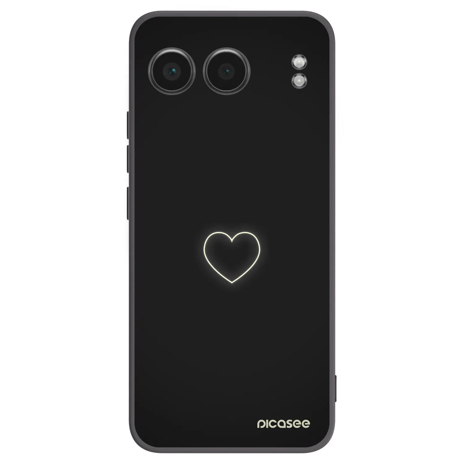 Picasee silikonowe czarne etui na OnePlus Nord 4 - Heart