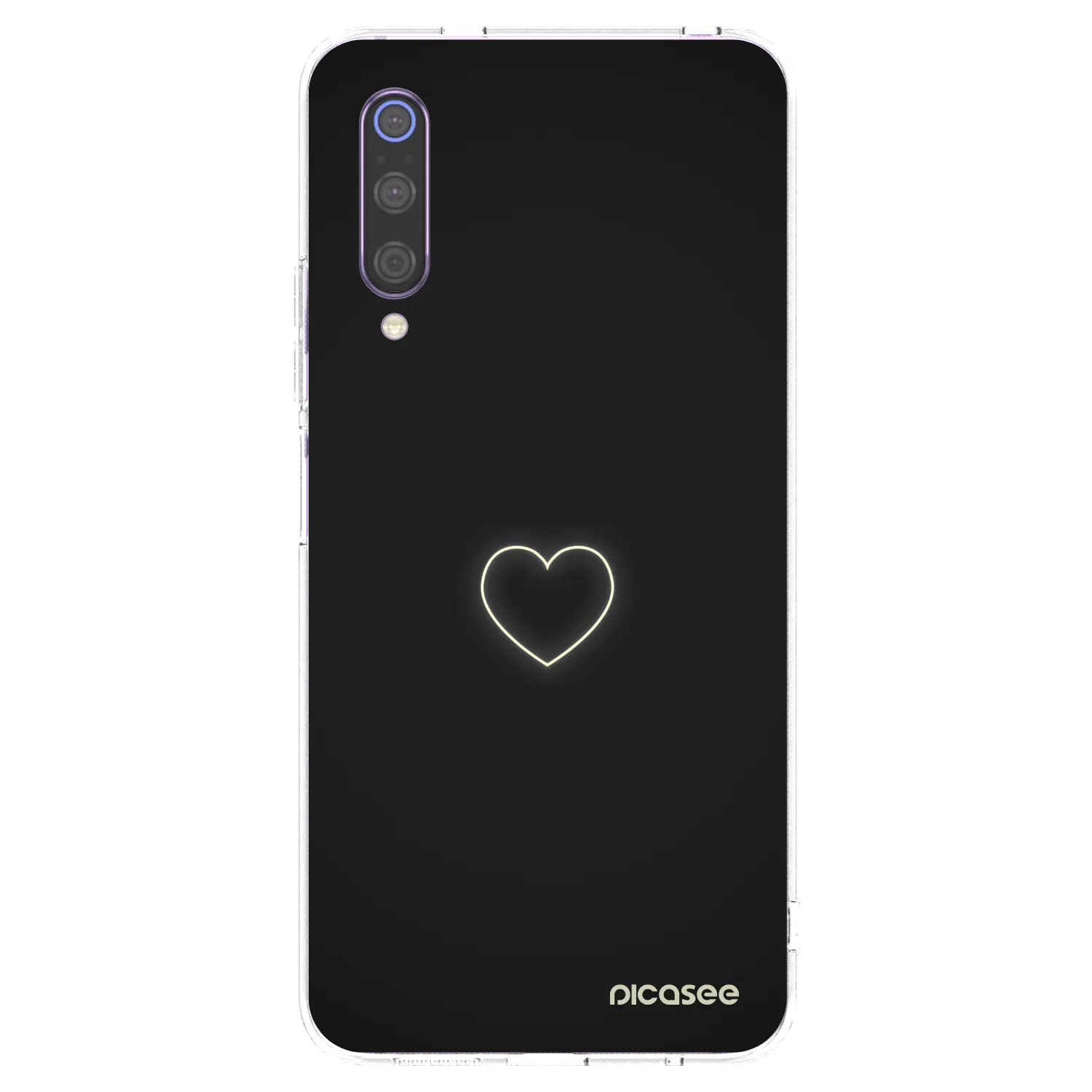Picasee silikonowe przeźroczyste etui na Xiaomi Mi 9 - Heart