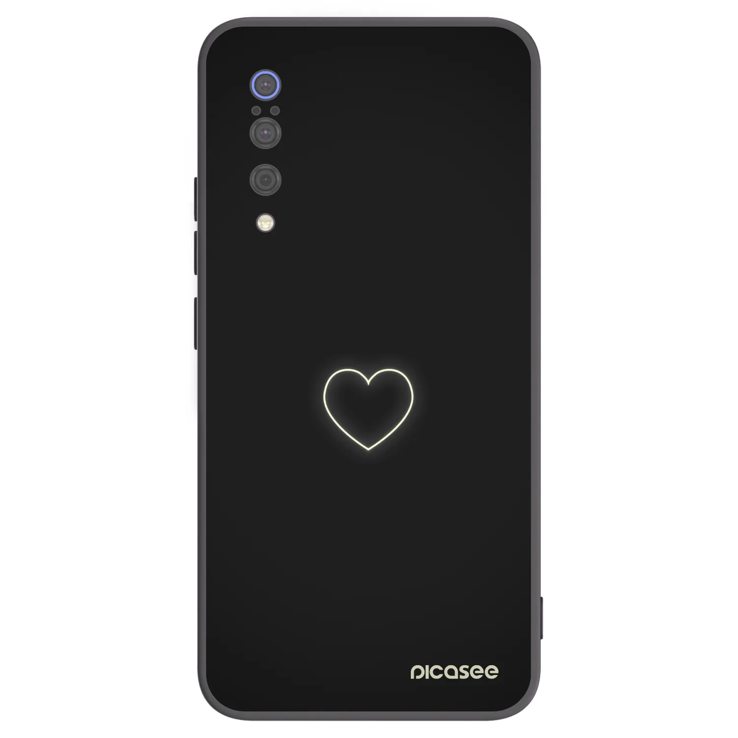 Picasee silikonowe czarne etui na Xiaomi Mi 9 - Heart