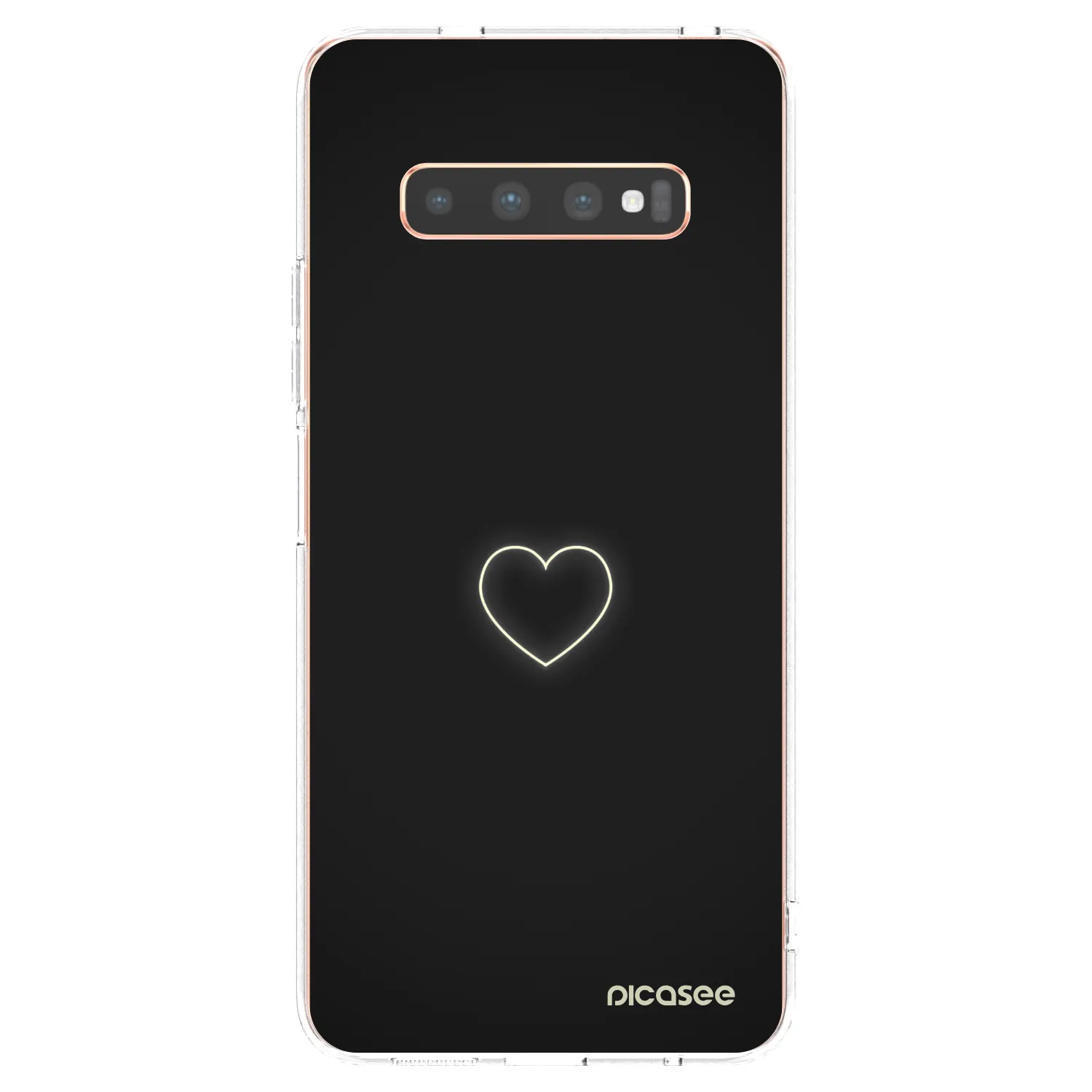Picasee silikonowe przeźroczyste etui na Samsung Galaxy S10 Plus G975 - Heart