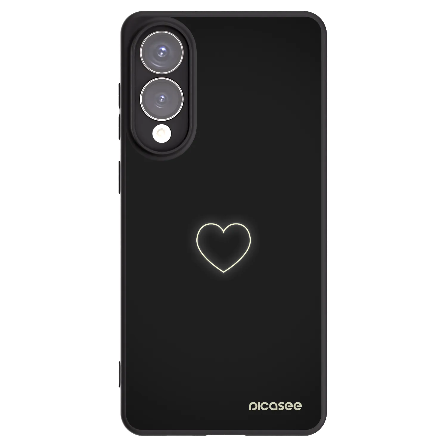 Picasee silikonowe czarne etui na Samsung Galaxy S25 Edge 5G - Heart