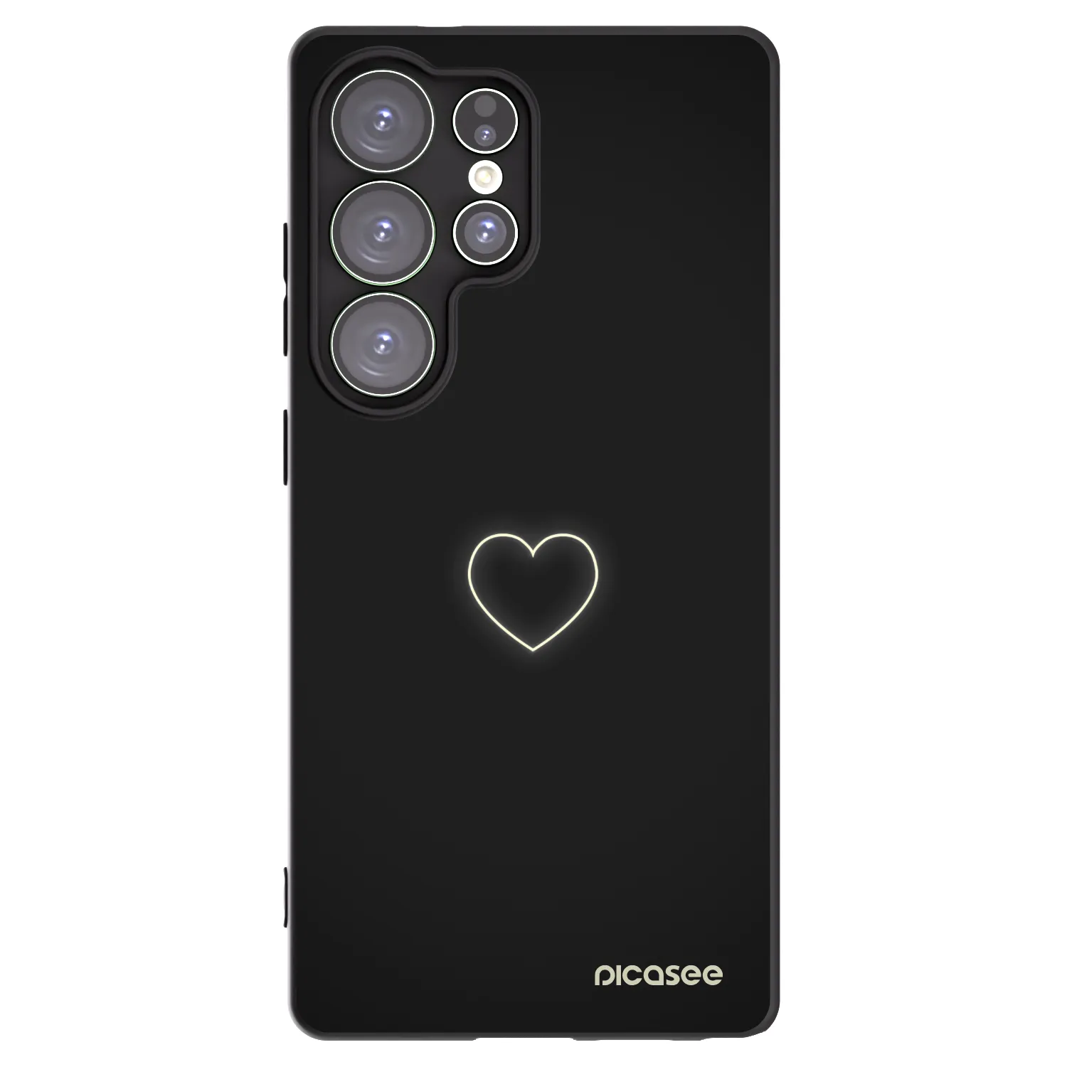 Picasee silikonowe czarne etui na Samsung Galaxy S25 Ultra 5G - Heart
