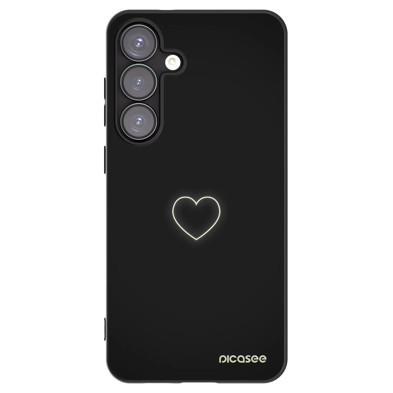 Picasee silikonowe czarne etui na Samsung Galaxy S25+ 5G - Heart