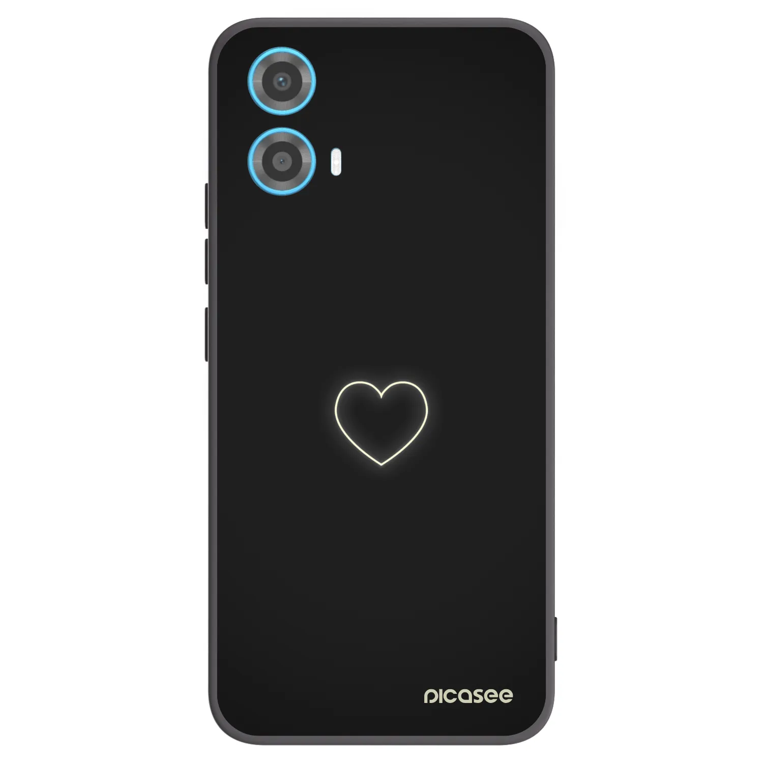 Picasee silikonowe czarne etui na Motorola Moto G34 5G - Heart