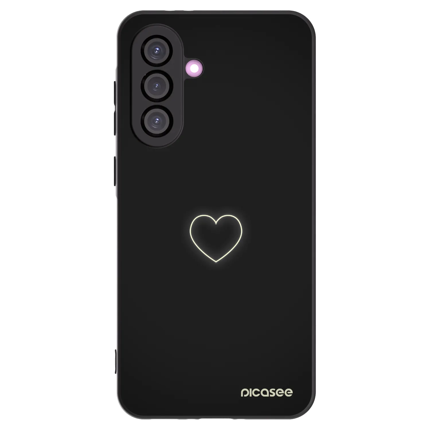 Picasee silikonowe czarne etui na Samsung Galaxy A56 5G A566B - Heart