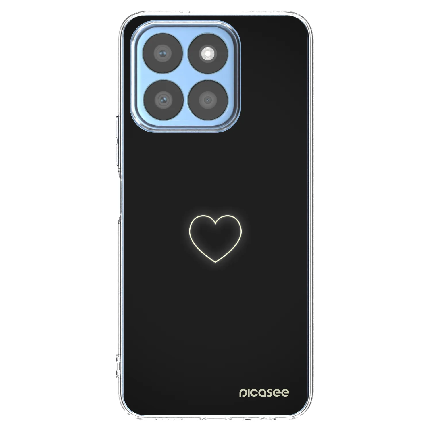 Picasee silikonowe przeźroczyste etui na Honor X8c - Heart