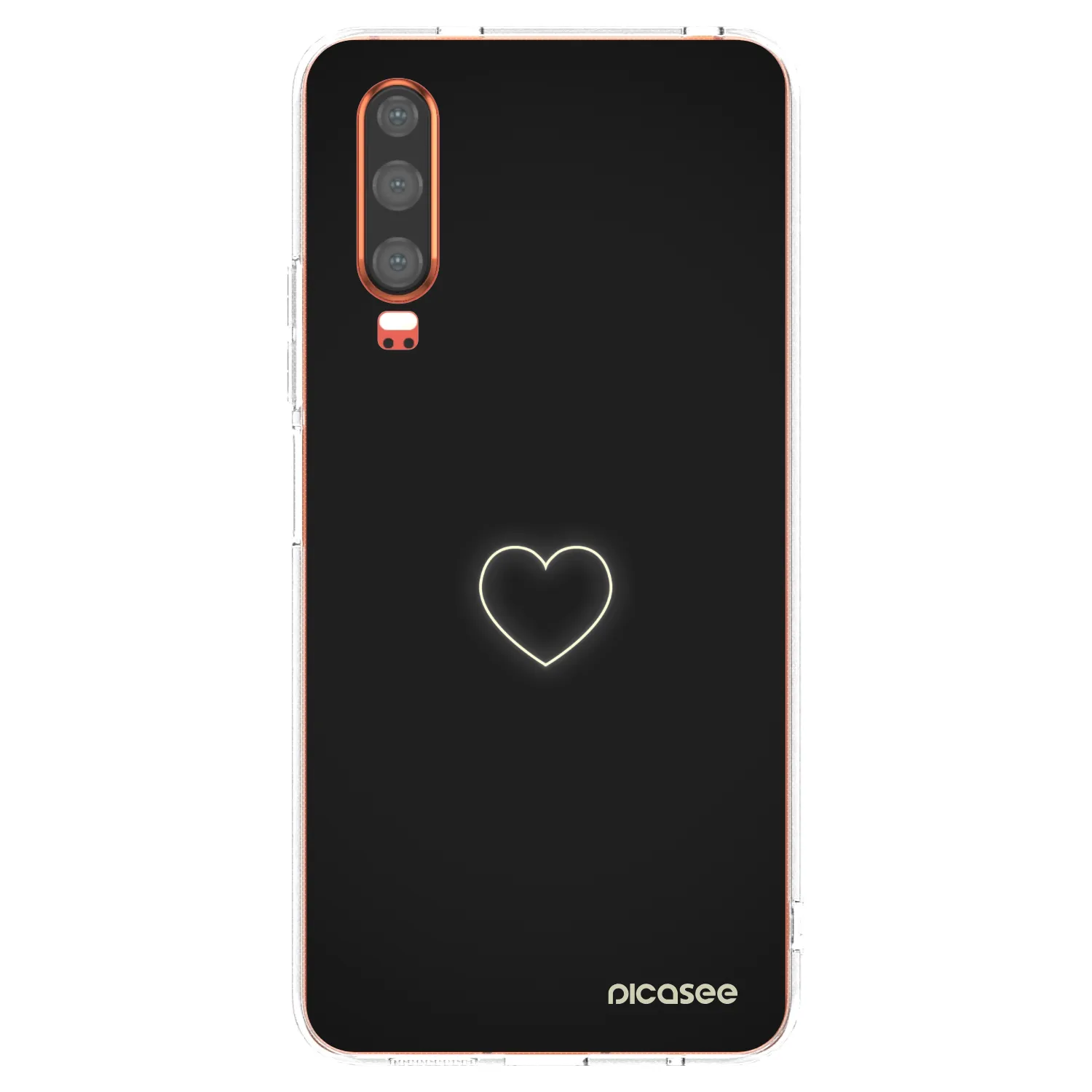 Picasee silikonowe przeźroczyste etui na Huawei P30 - Heart