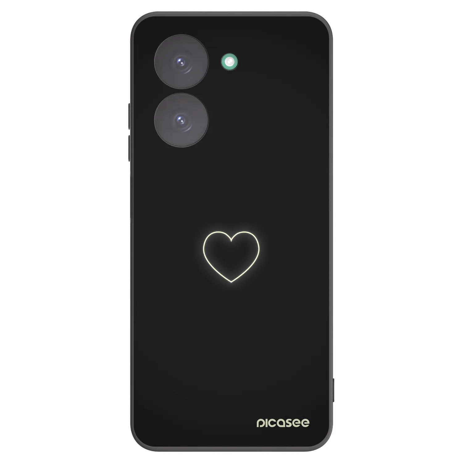 Picasee silikonowe czarne etui na Xiaomi Redmi A5 - Heart