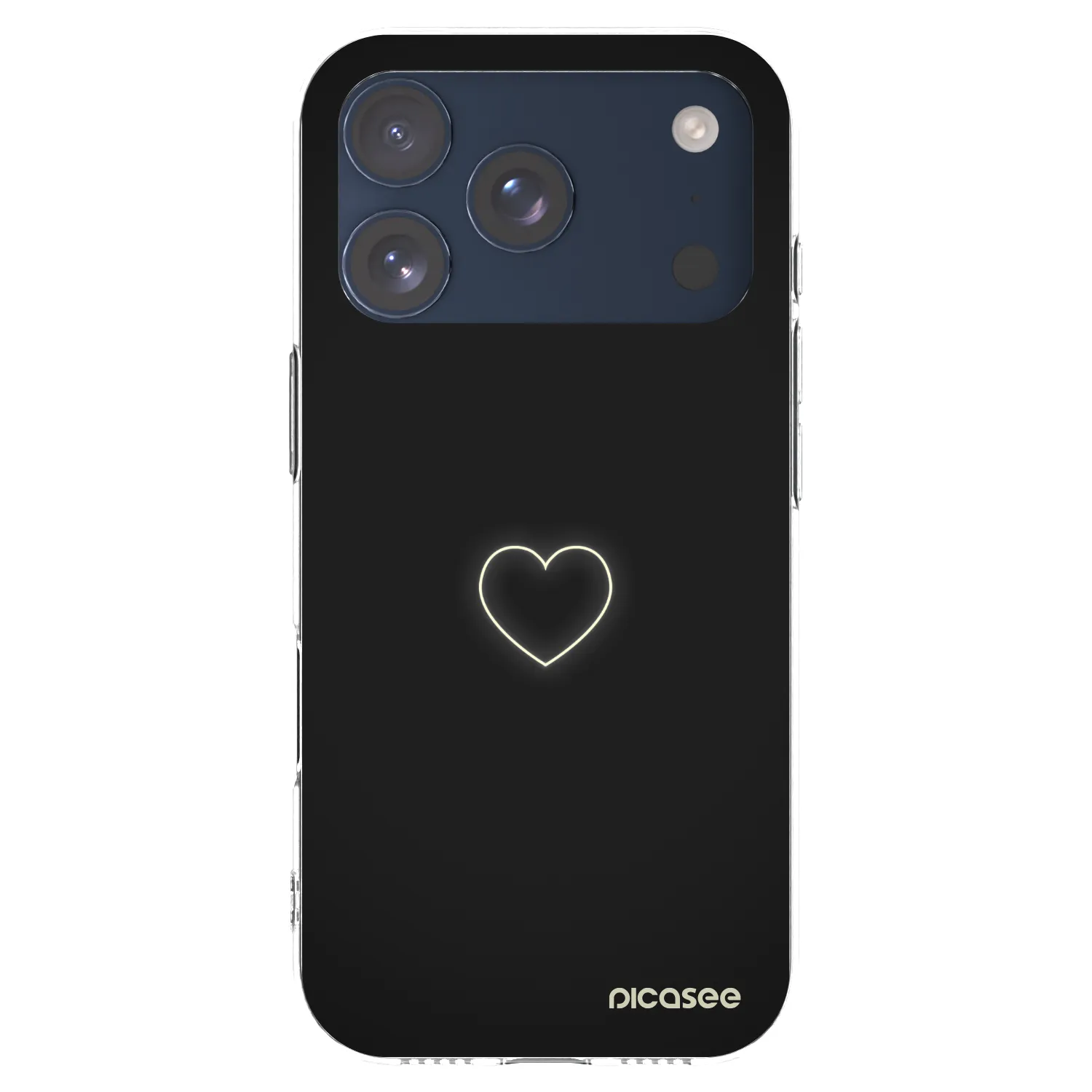 Picasee silikonowe przeźroczyste etui na Apple iPhone 17 Pro - Heart