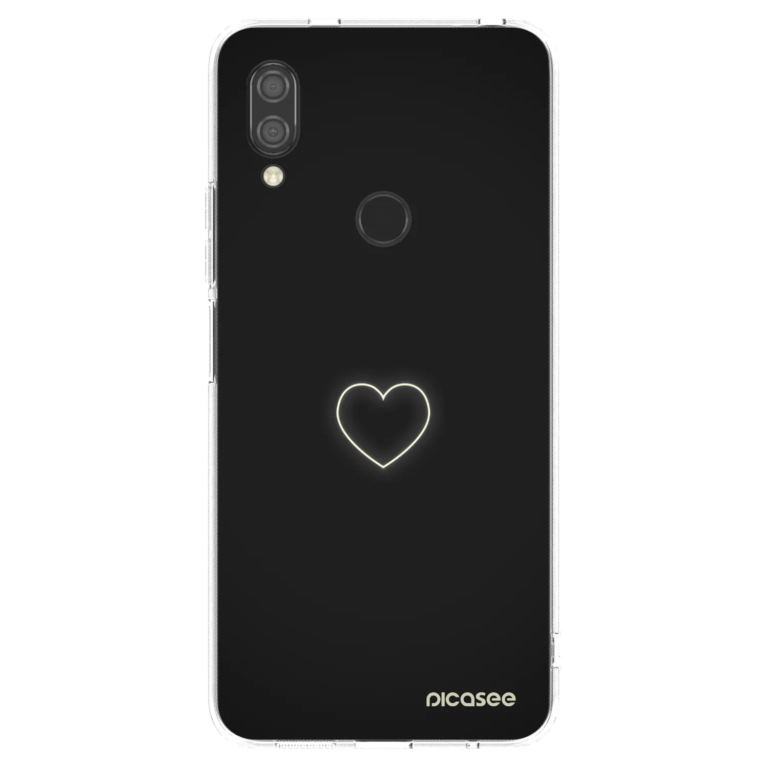 Picasee silikonowe przeźroczyste etui na Xiaomi Redmi 7 - Heart