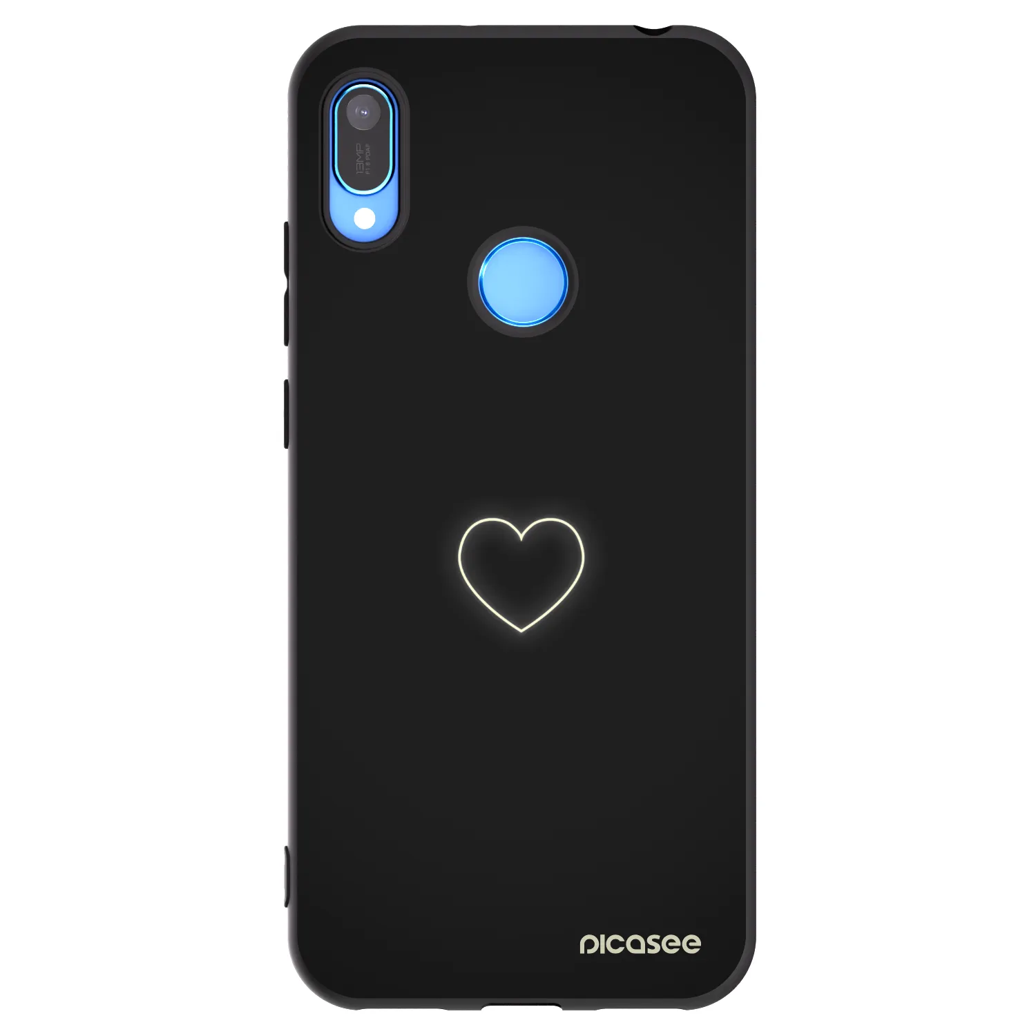 Picasee silikonowe czarne etui na Huawei Y6 2019 - Heart