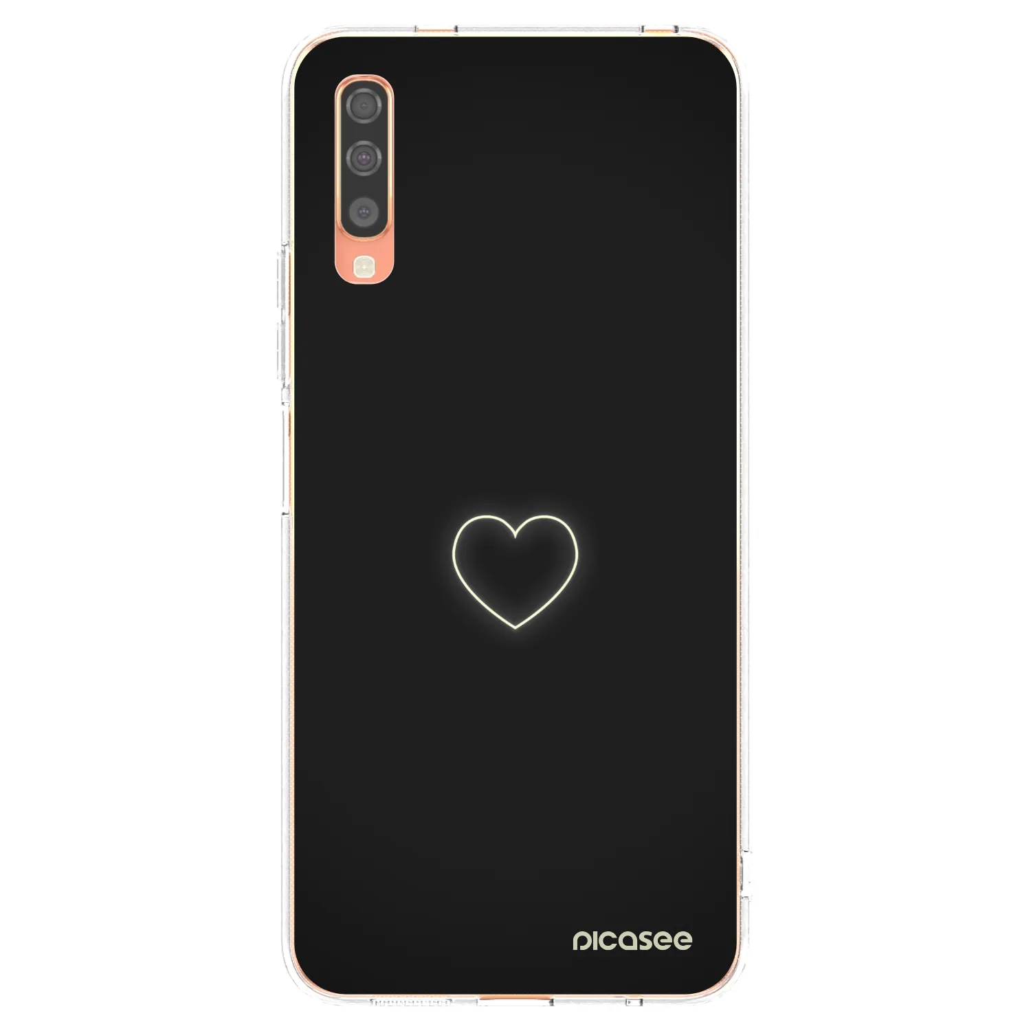 Picasee silikonowe przeźroczyste etui na Samsung Galaxy A70 A705F - Heart