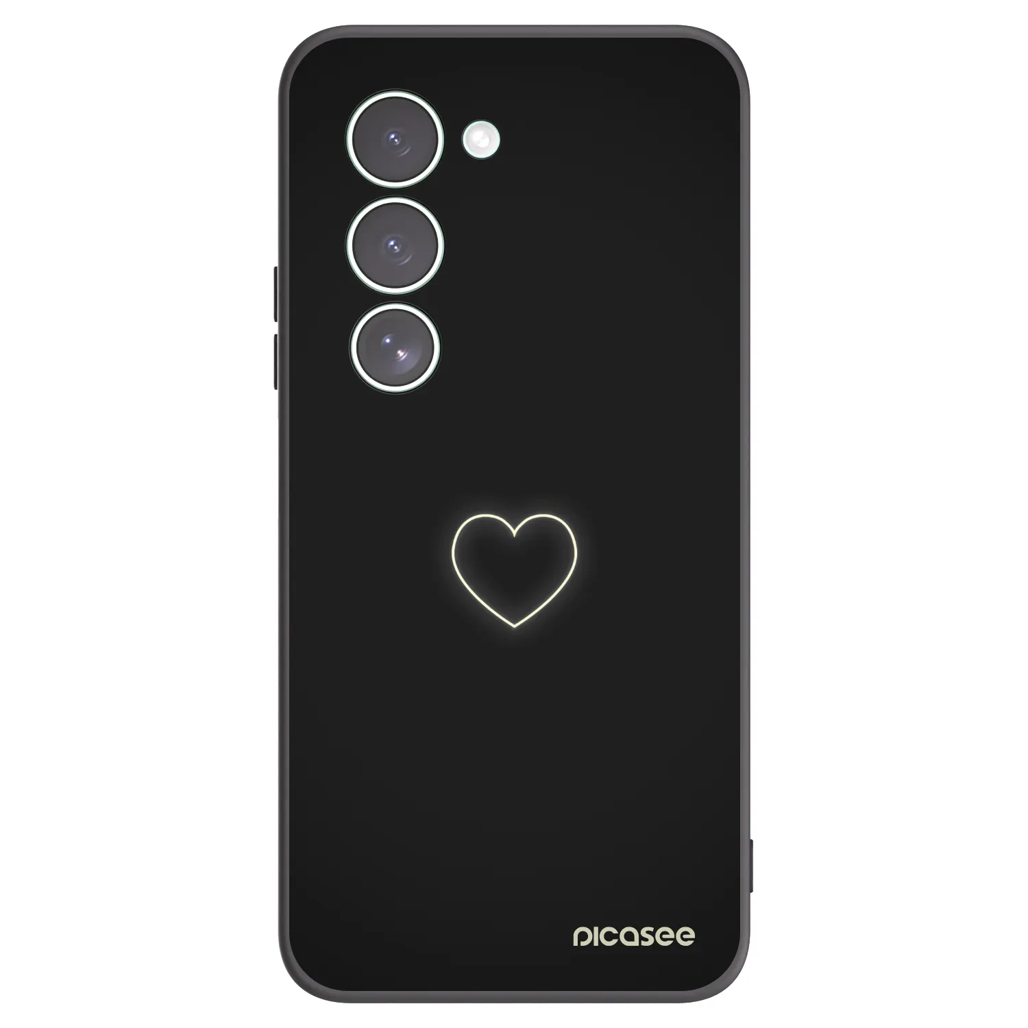 Picasee silikonowe czarne etui na Xiaomi Redmi 15 5G - Heart