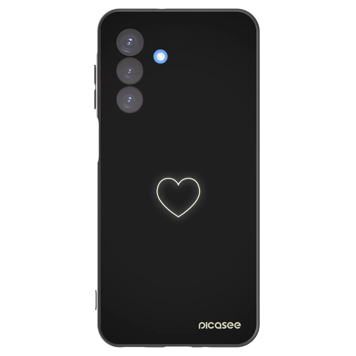 Picasee silikonowe czarne etui na Samsung Galaxy A17 5G - Heart