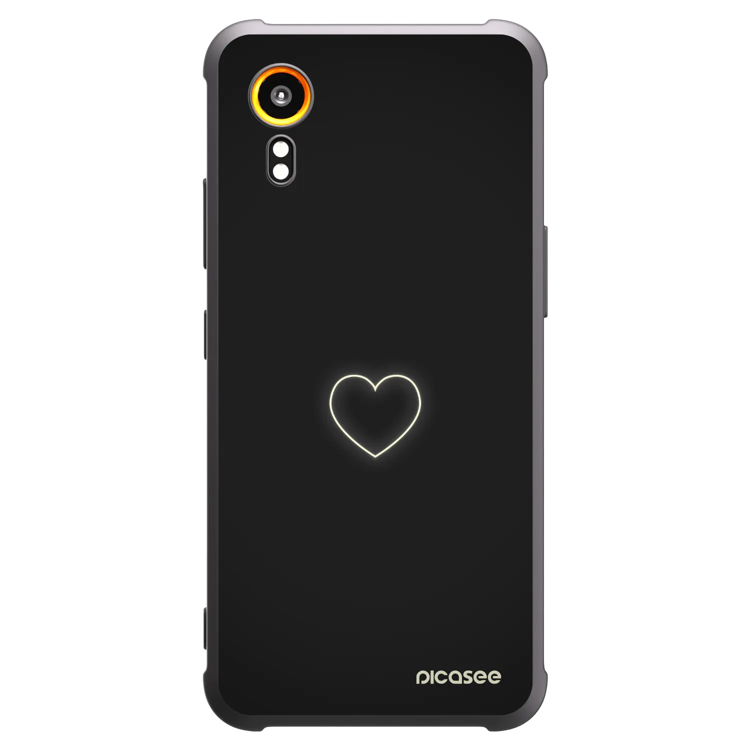Picasee silikonowe czarne etui na Samsung Galaxy Xcover 7 - Heart
