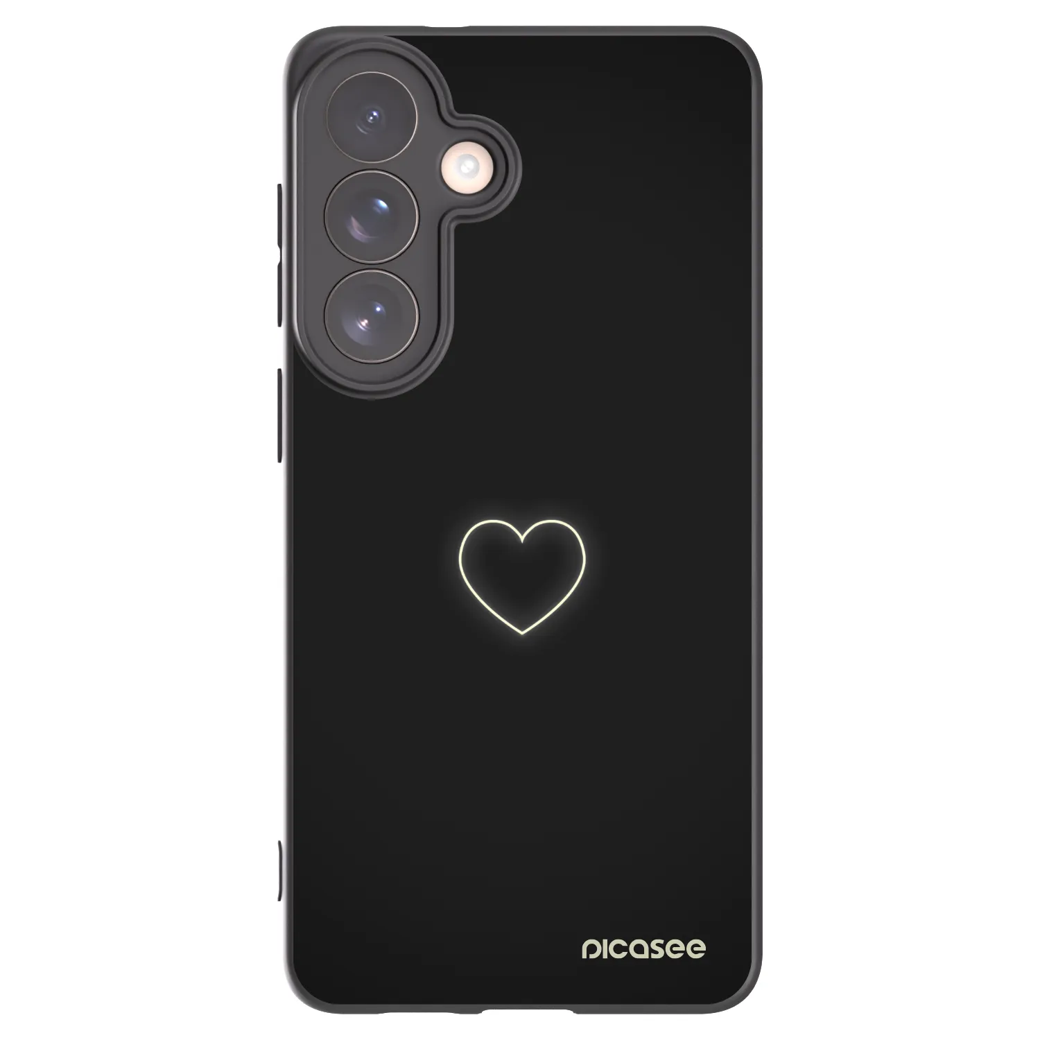 Picasee silikonowe czarne etui na Samsung Galaxy S26+ - Heart