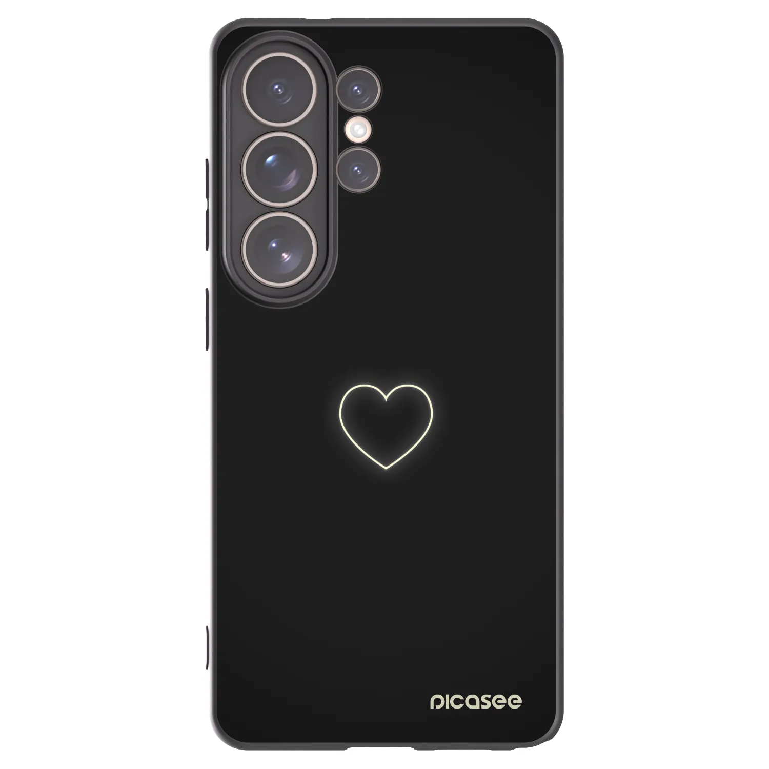 Picasee silikonowe czarne etui na Samsung Galaxy S26 Ultra - Heart