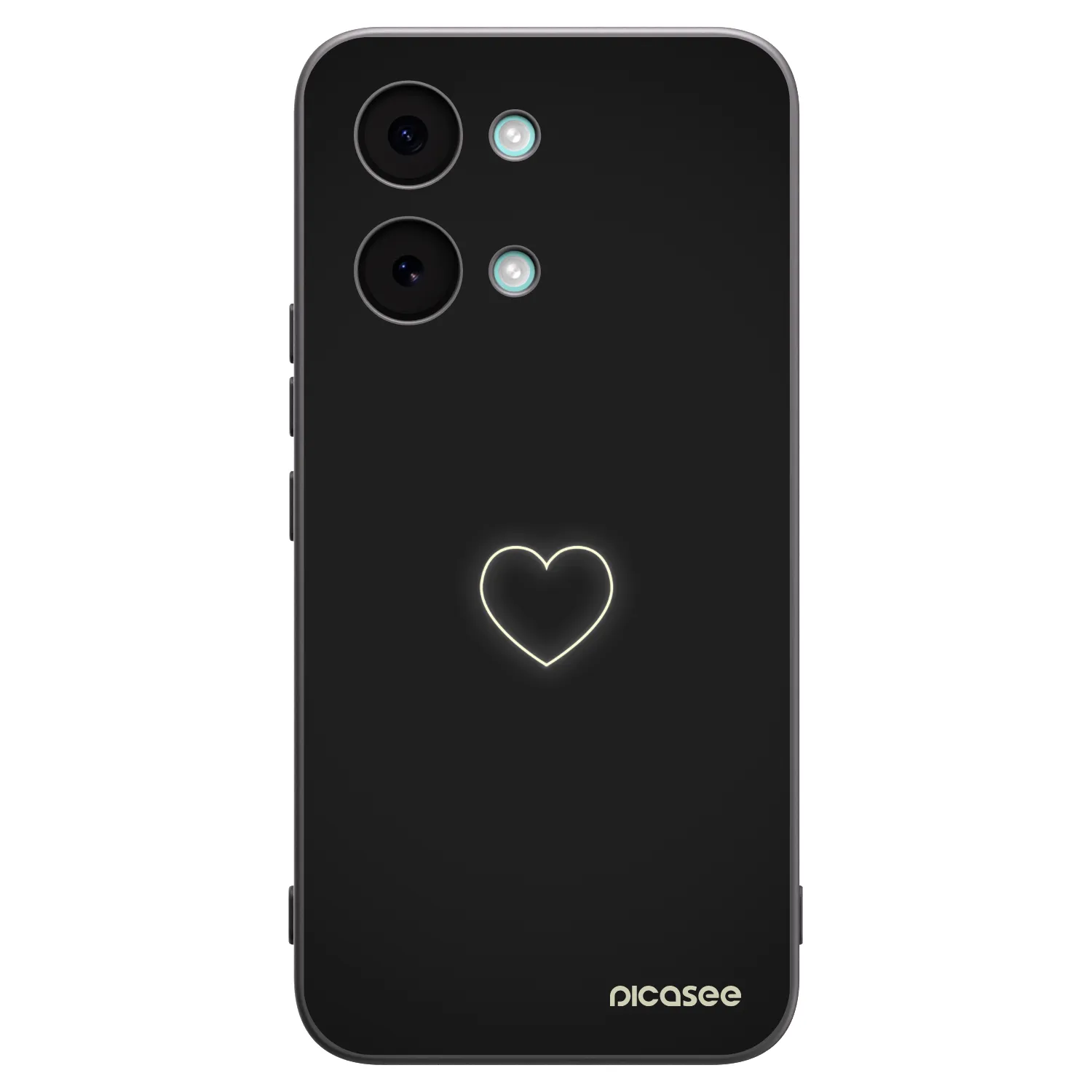 Picasee silikonowe czarne etui na Xiaomi Poco X8 Pro Max - Heart