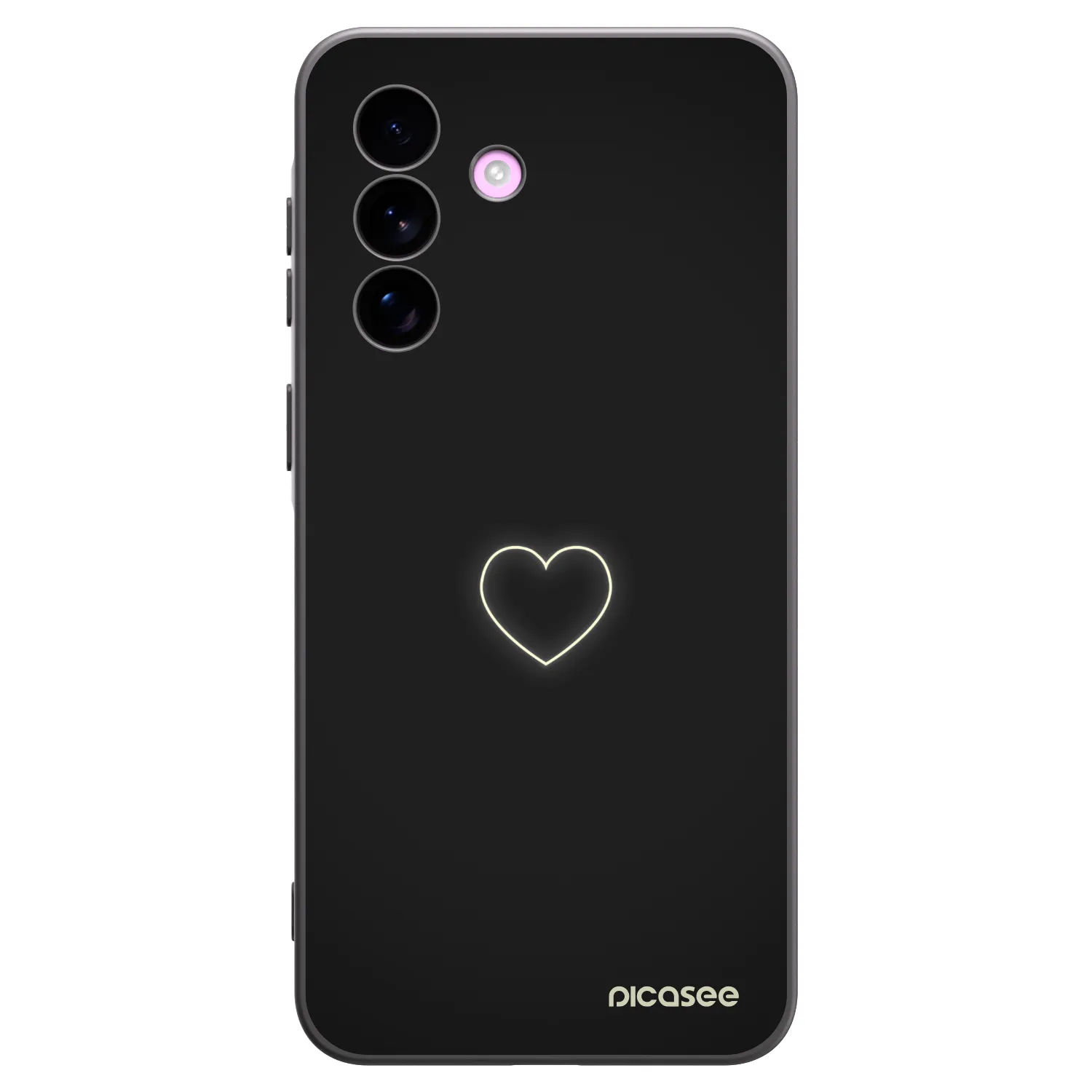 Picasee silikonowe czarne etui na Samsung Galaxy A57 5G - Heart