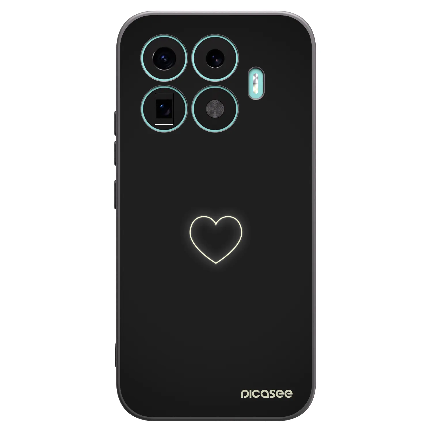 Picasee silikonowe czarne etui na Xiaomi 17T - Heart