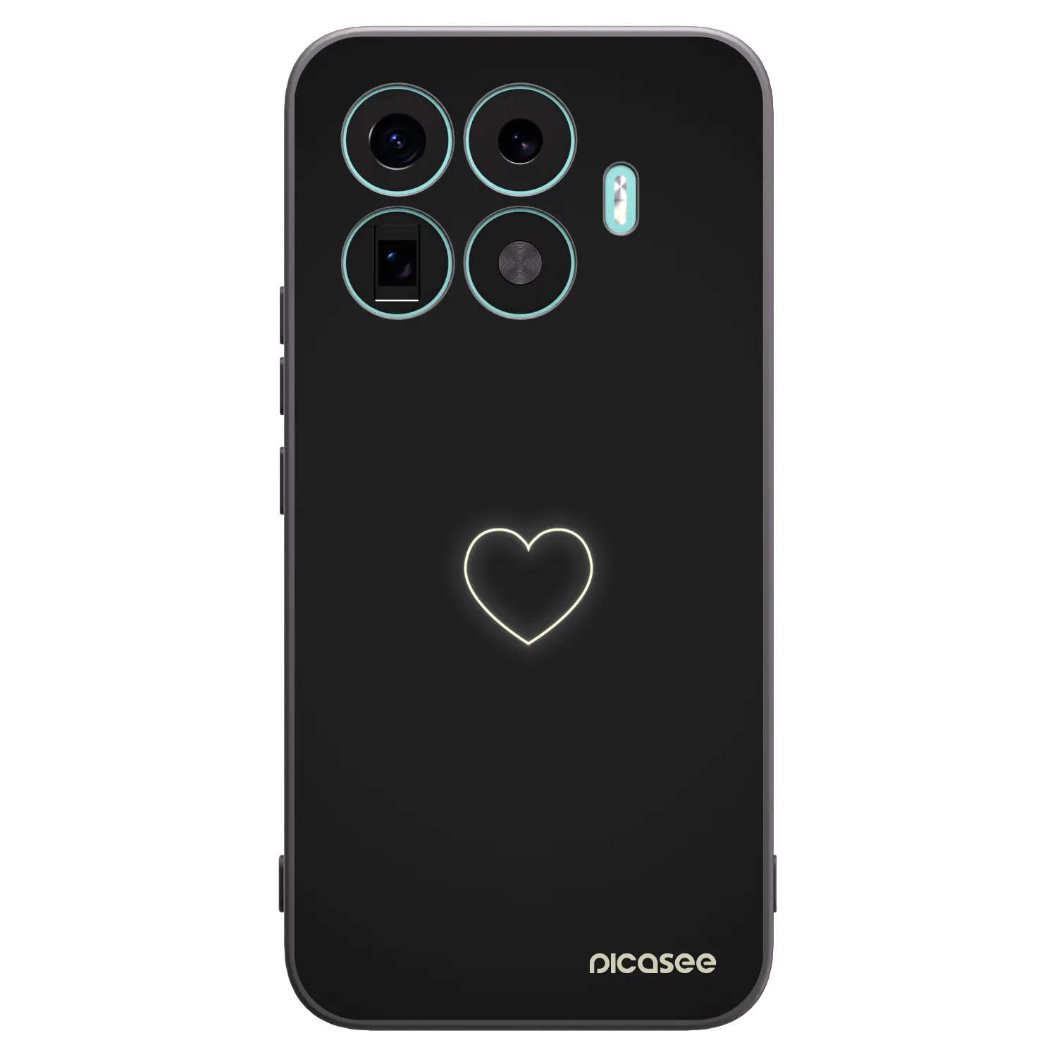 Picasee silikonowe czarne etui na Xiaomi 17T Pro - Heart