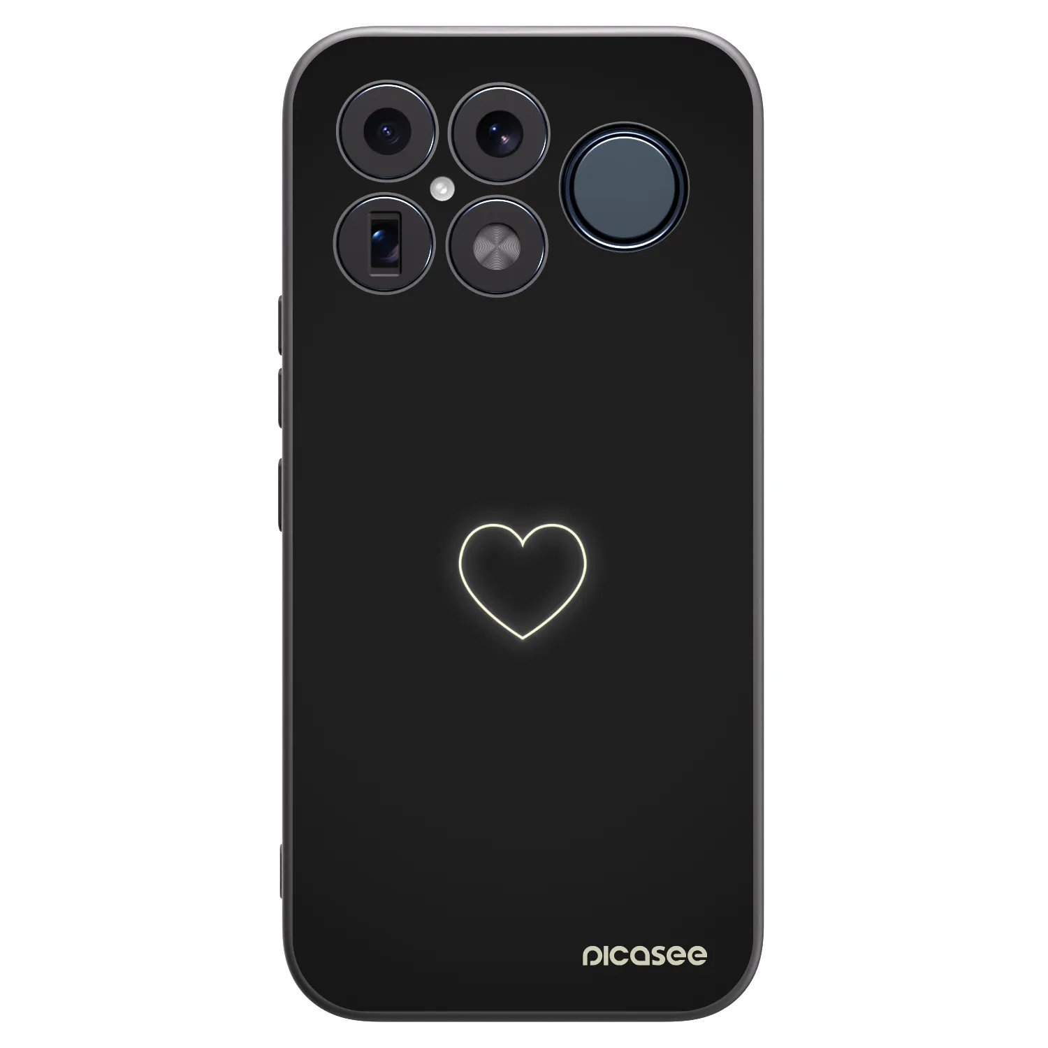 Picasee silikonowe czarne etui na Xiaomi Poco F8 Ultra - Heart