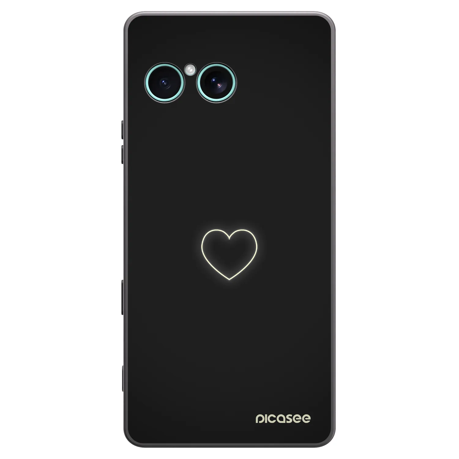Picasee silikonowe czarne etui na Sony Xperia 10 VII - Heart