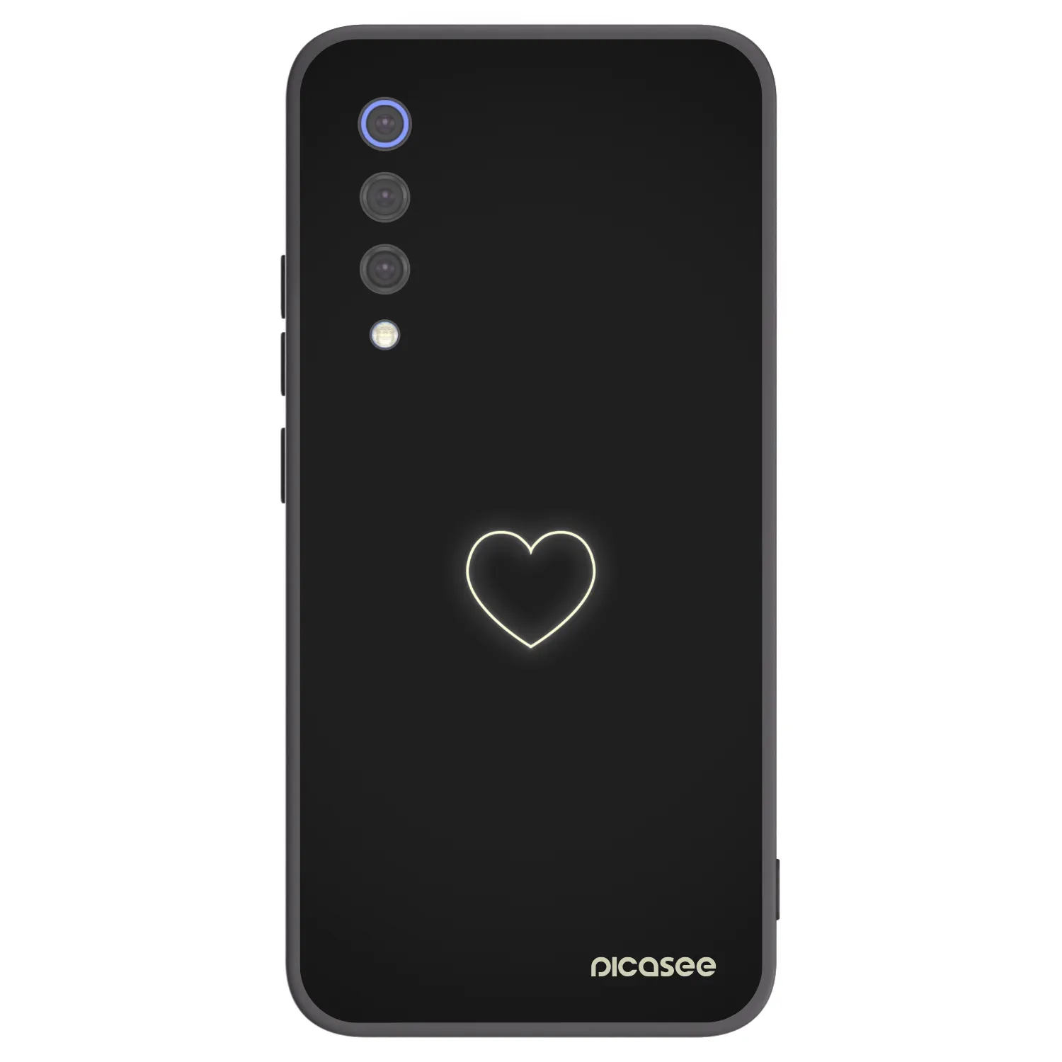 Picasee silikonowe czarne etui na Xiaomi Mi 9 SE - Heart