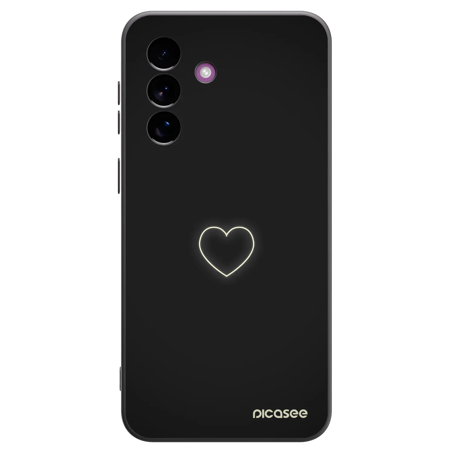 Picasee silikonowe czarne etui na Samsung Galaxy A37 - Heart