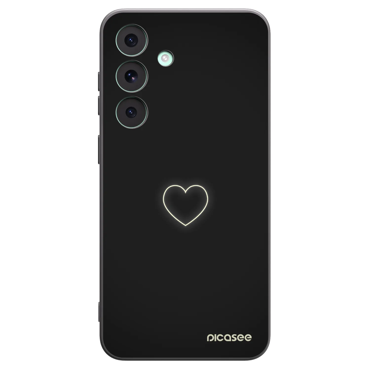 Picasee silikonowe czarne etui na Samsung Galaxy S26 FE - Heart