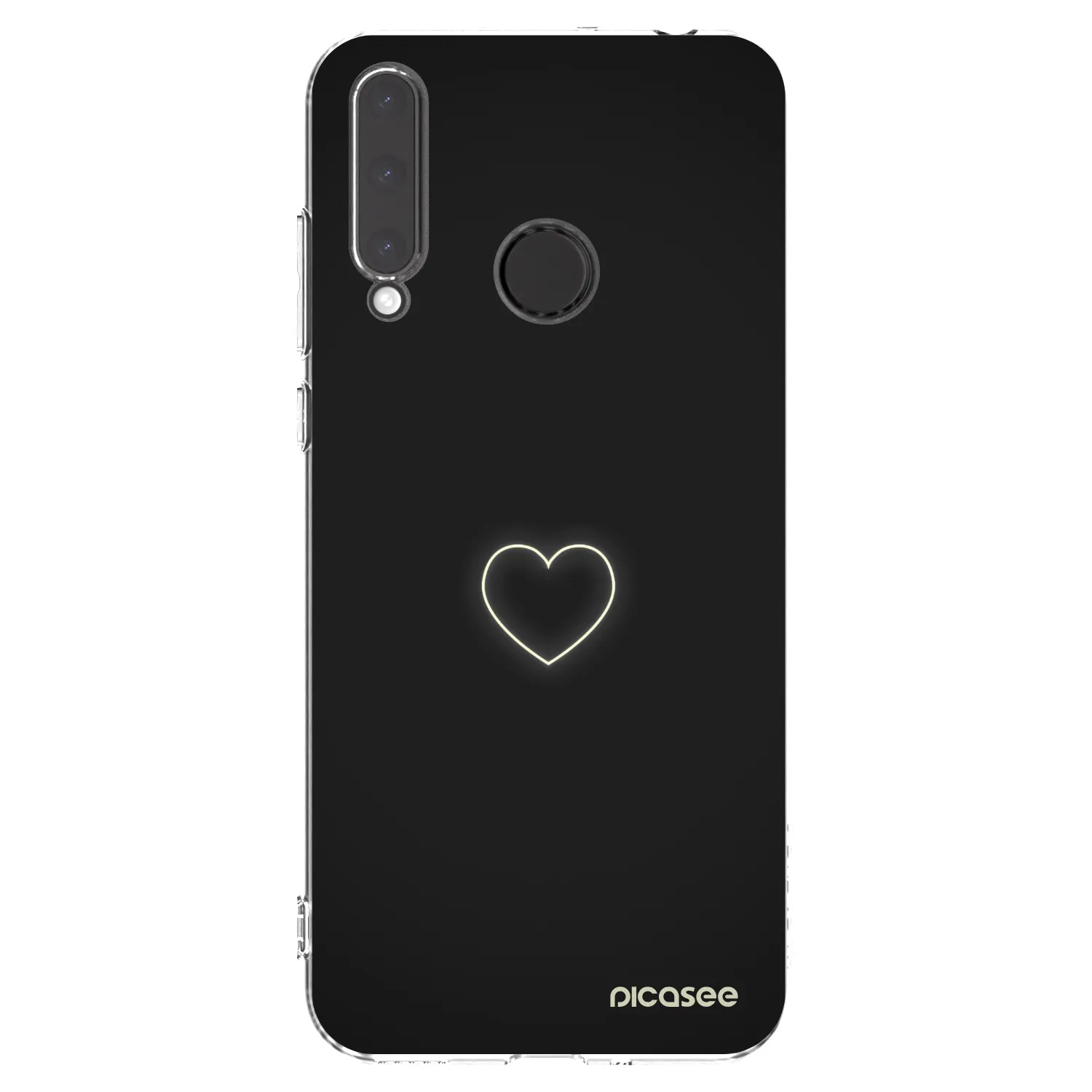 Picasee silikonowe przeźroczyste etui na Honor 20 Lite - Heart