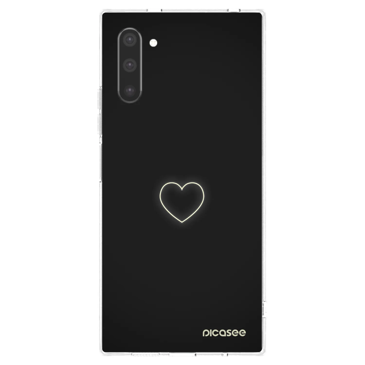 Picasee silikonowe przeźroczyste etui na Samsung Galaxy Note 10 N970F - Heart