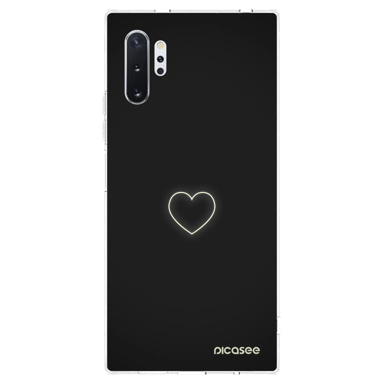 Picasee silikonowe przeźroczyste etui na Samsung Galaxy Note 10+ N975F - Heart