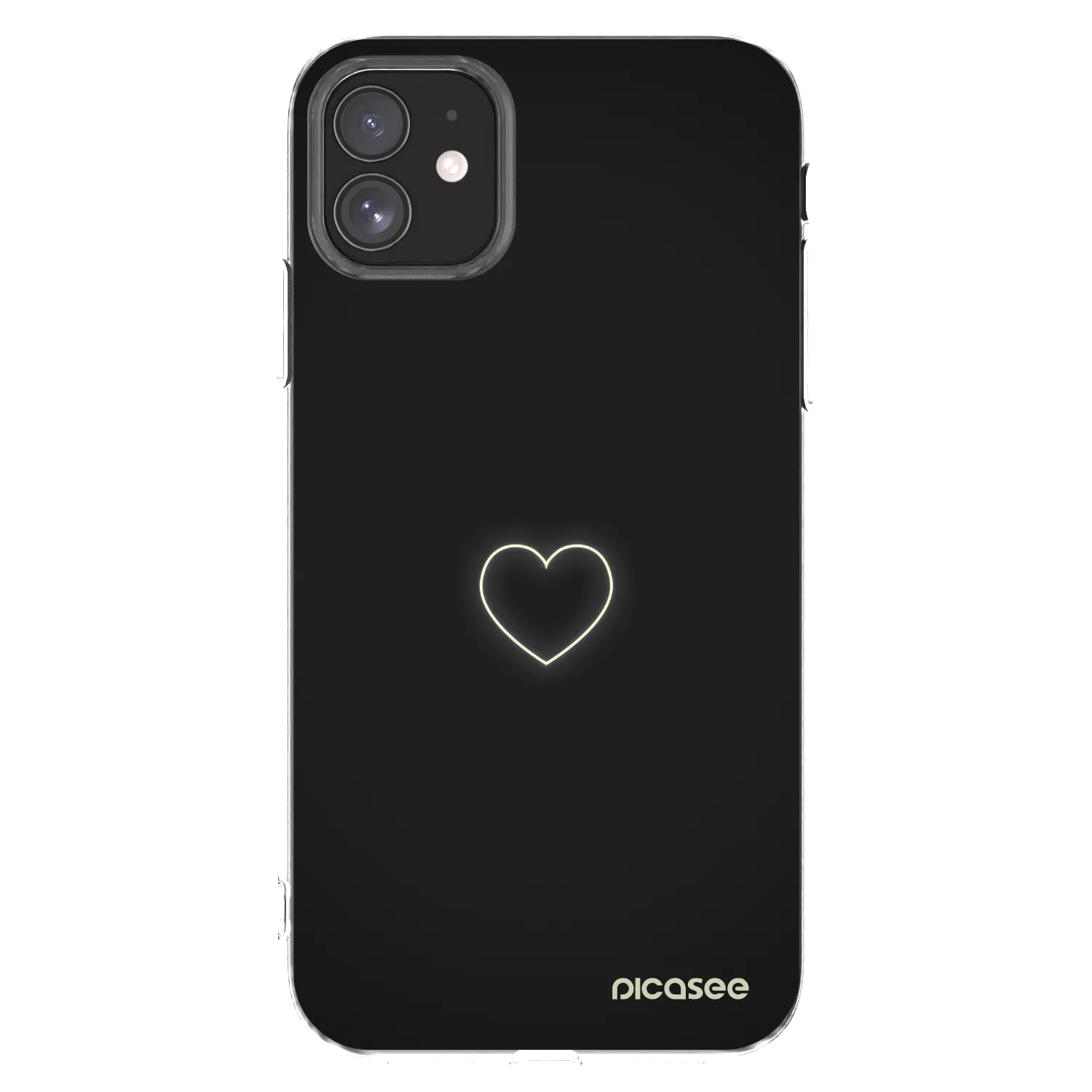 Picasee silikonowe przeźroczyste etui na Apple iPhone 11 - Heart