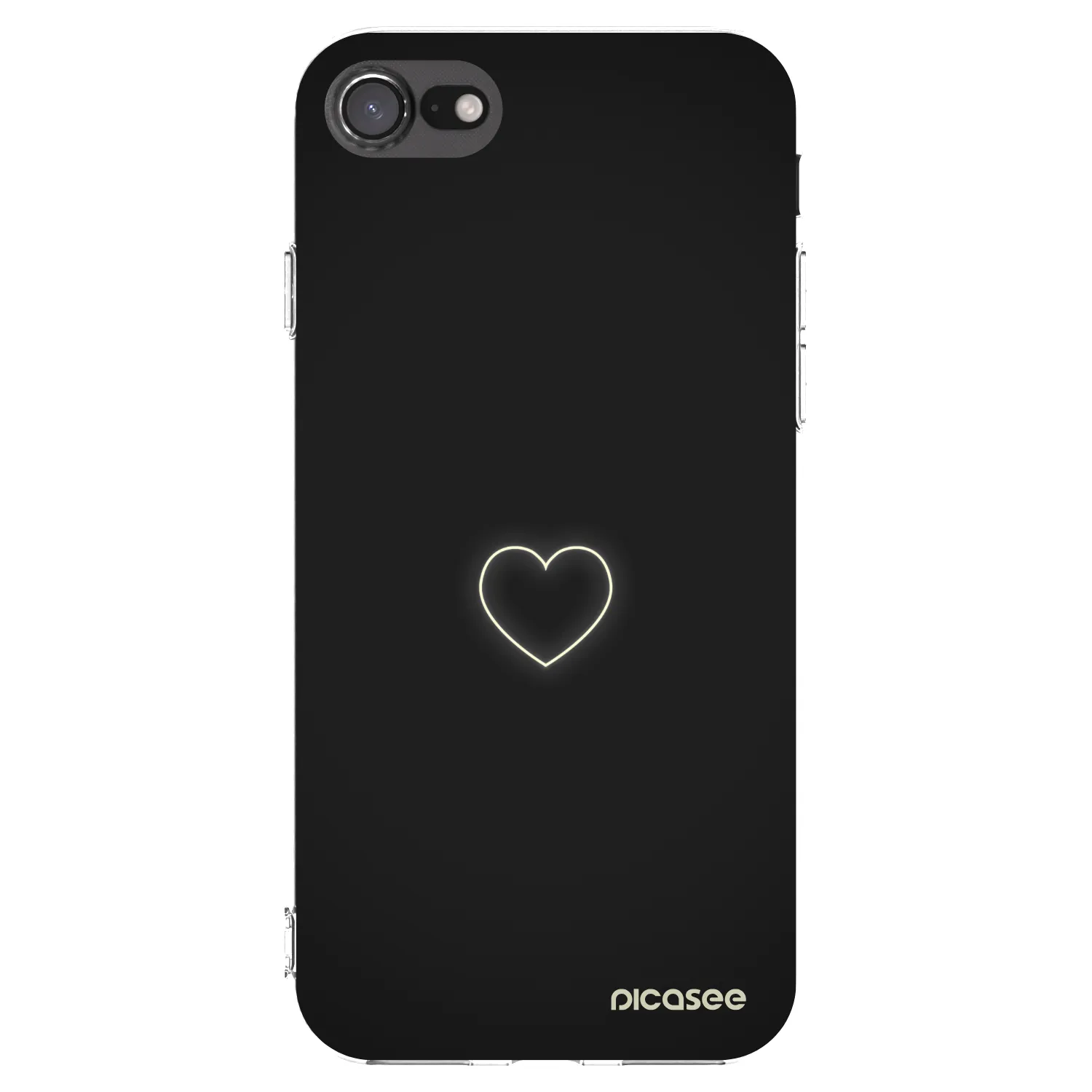 Picasee silikonowe przeźroczyste etui na Apple iPhone 8 - Heart