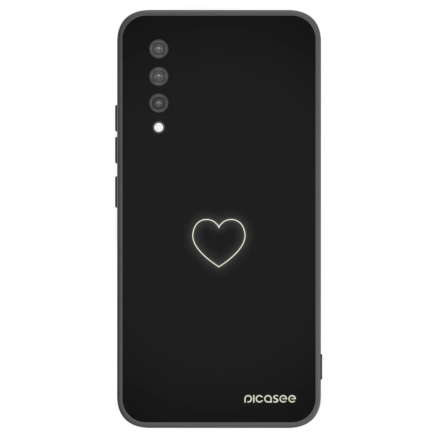Picasee silikonowe czarne etui na Xiaomi Mi 9 Lite - Heart