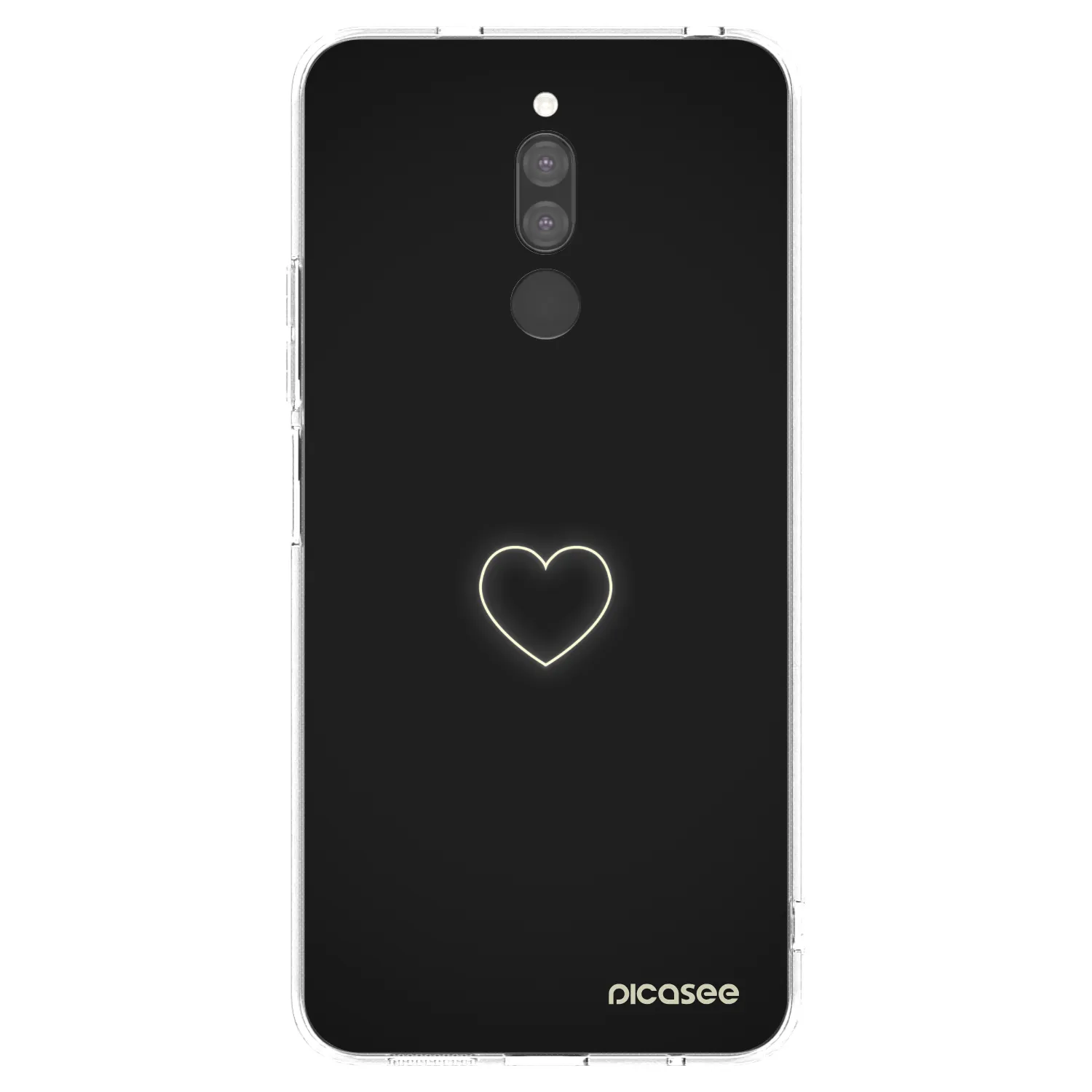 Picasee silikonowe przeźroczyste etui na Xiaomi Redmi 8 - Heart